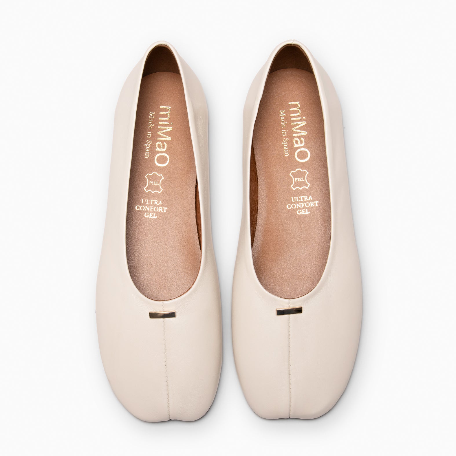 CALA - Bailarinas Baresoft de piel MARFIL