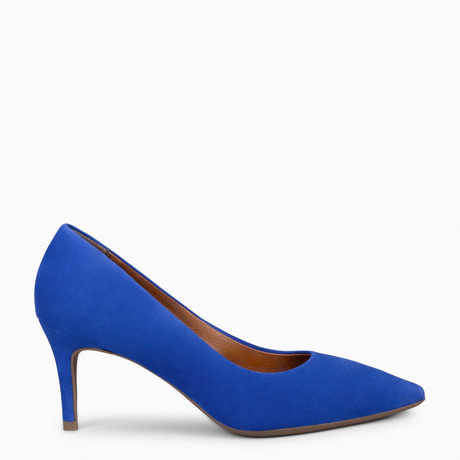 STILETTO - Zapatos de tacón fino en ante AZUL ELÉCTRICO