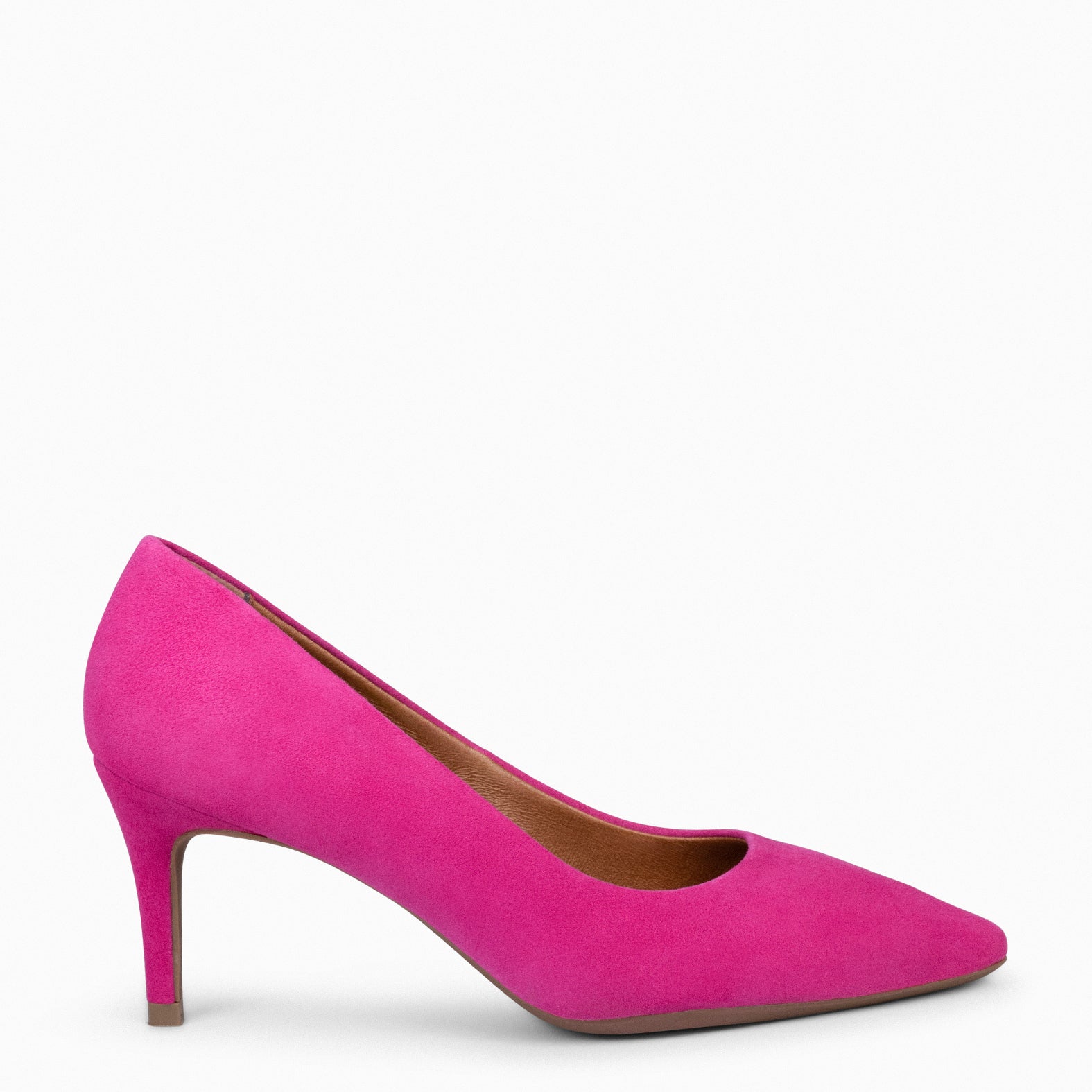 STILETTO - Zapatos de tacón fino en ante FUCSIA