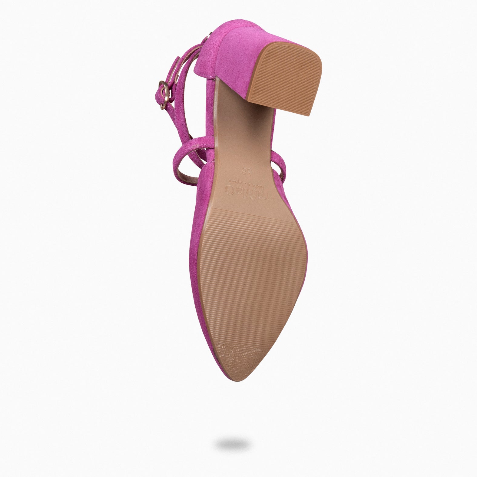 ARIEL – FUCHSIA Wide heel shoe