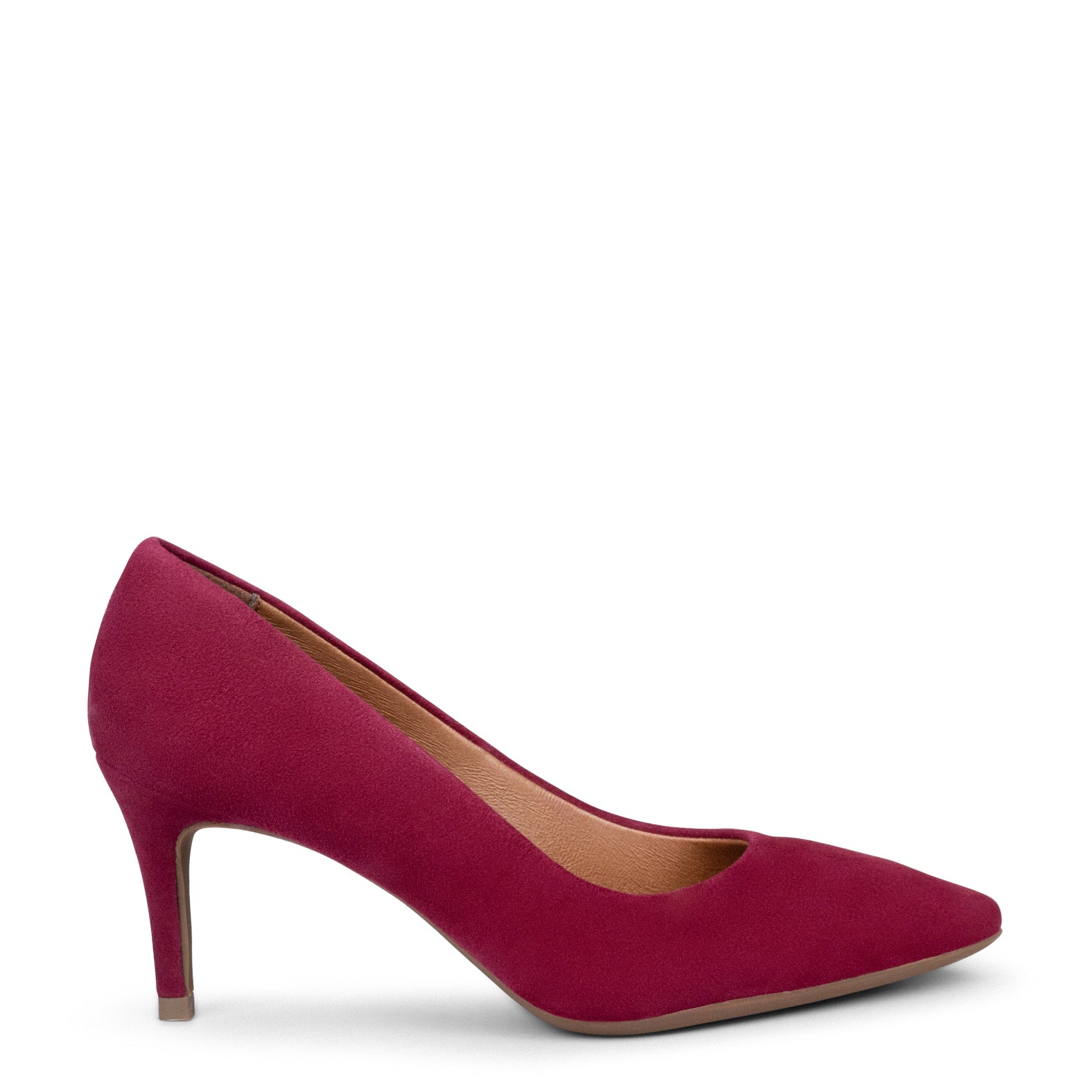 STILETTO - BURGUNDY suede leather stilettos