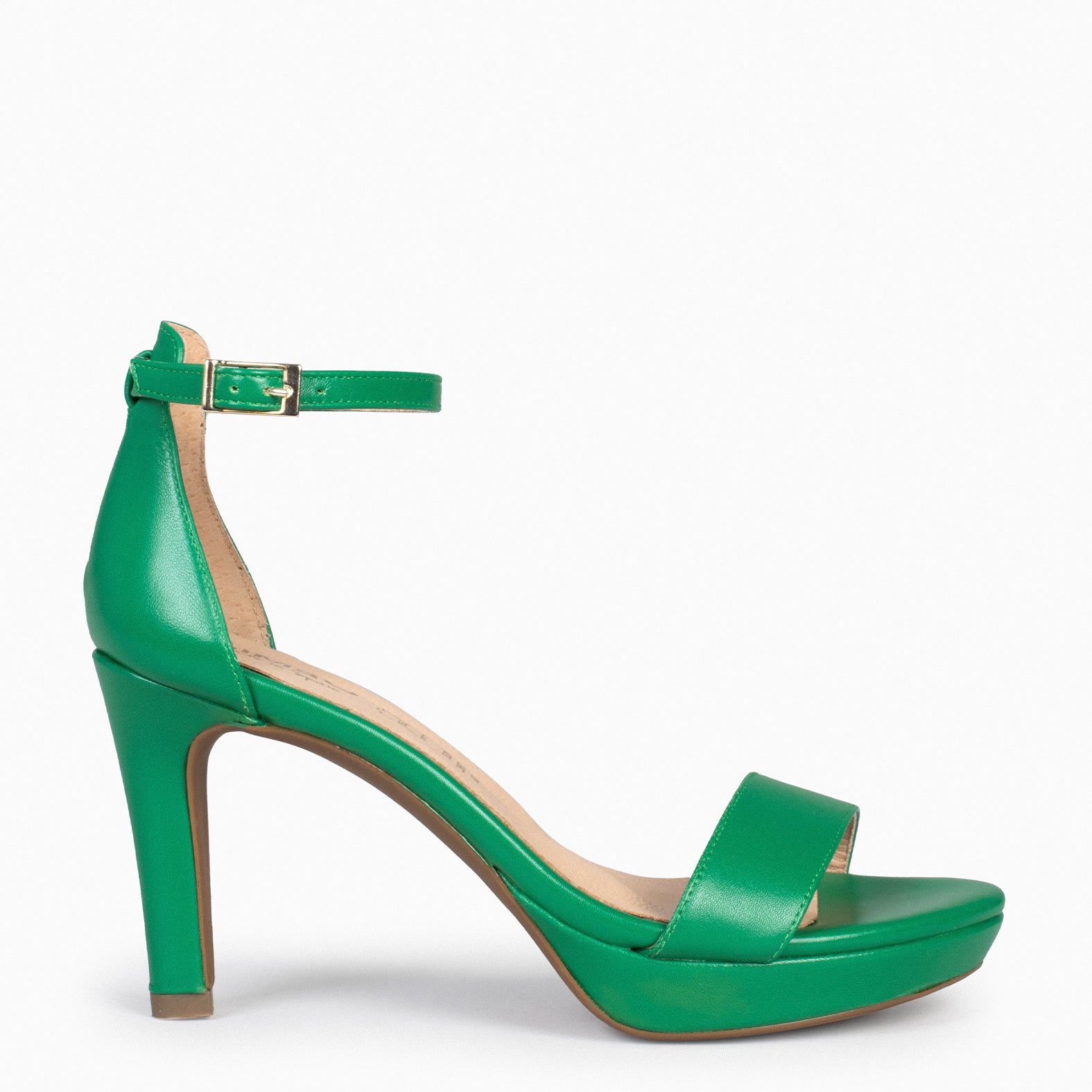 PARTY – DARK GREEN high-heeled platform sandals