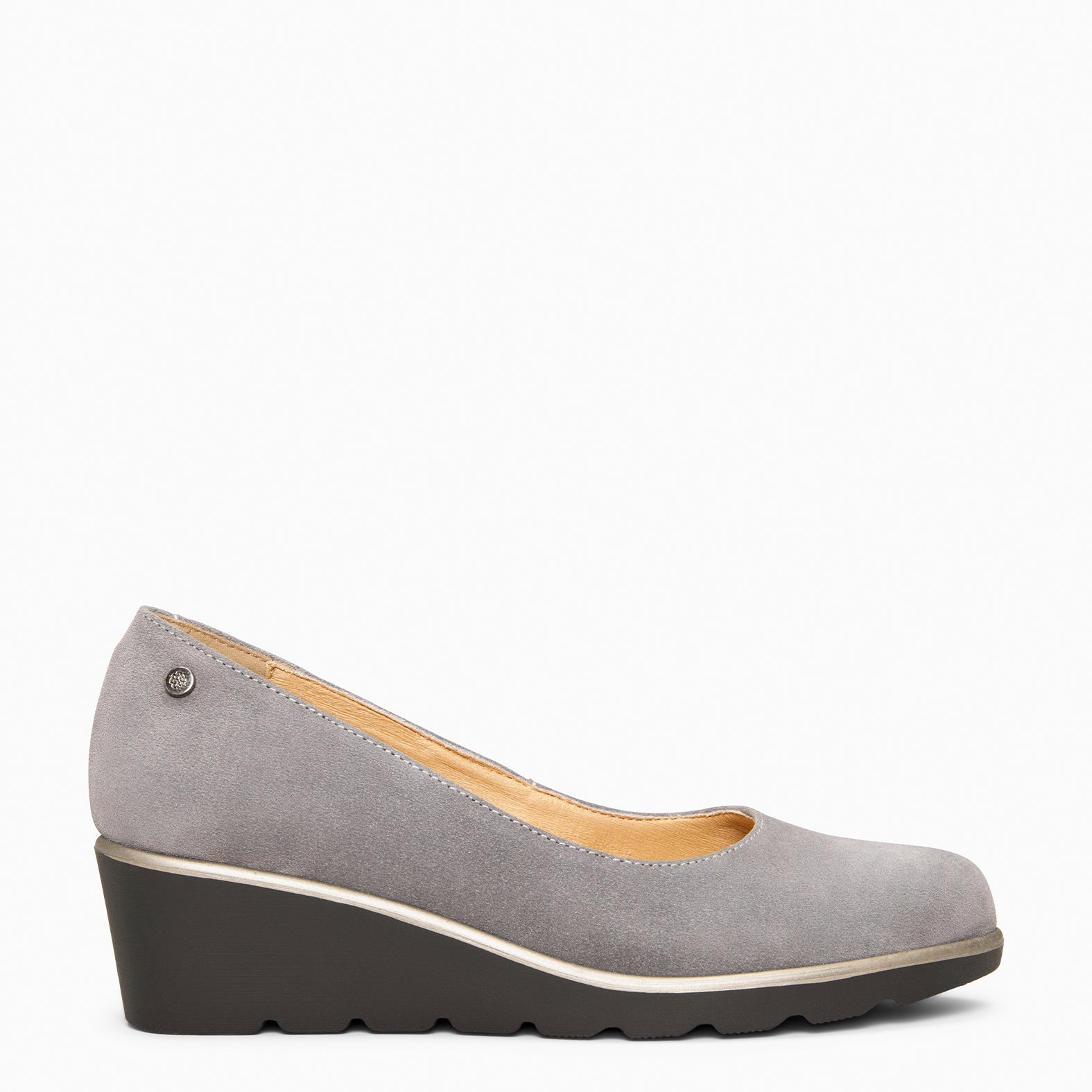 IRIS - Bailarina GRIS con cuña de piel