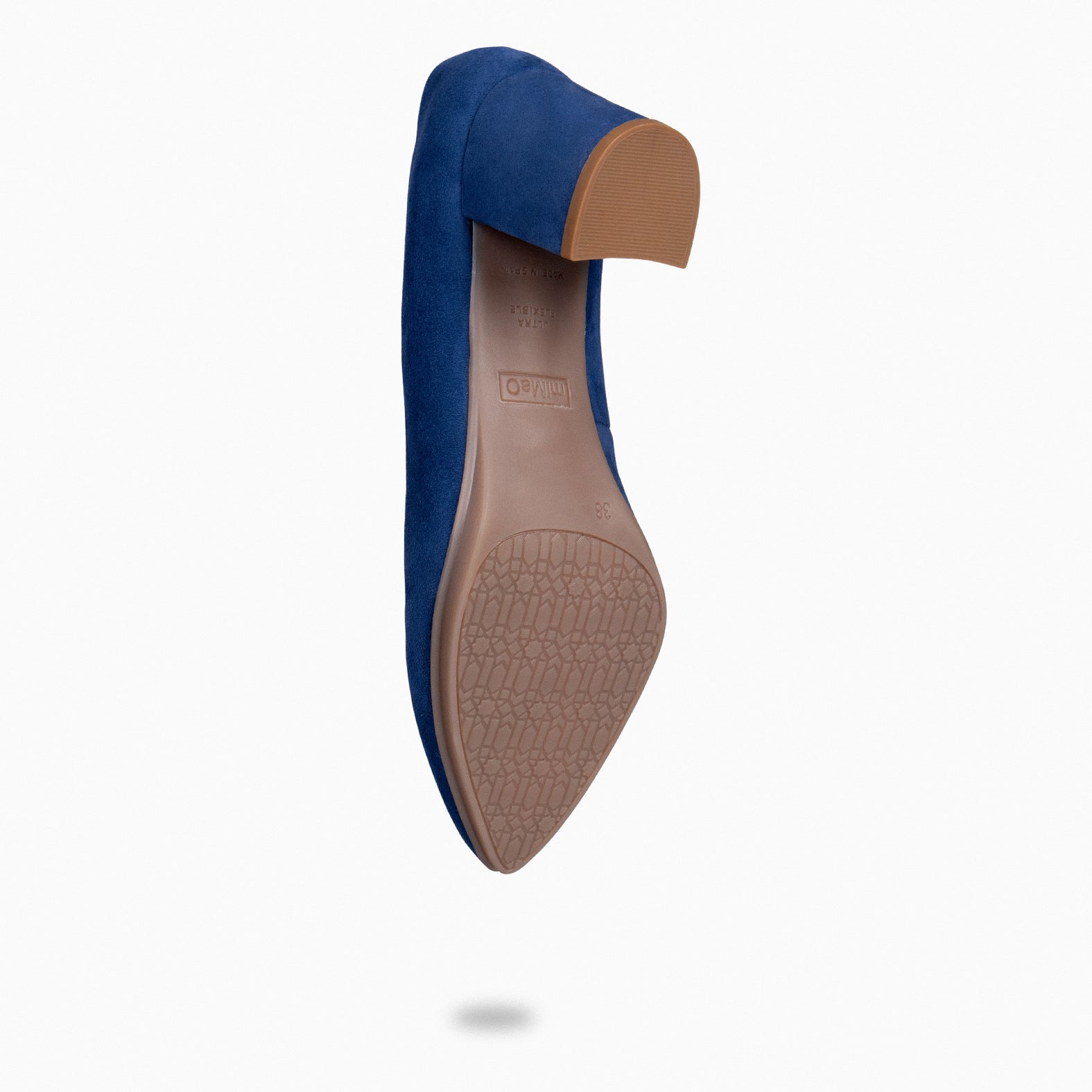 URBAN S CRYSTAL - NAVY mid heel with brooch