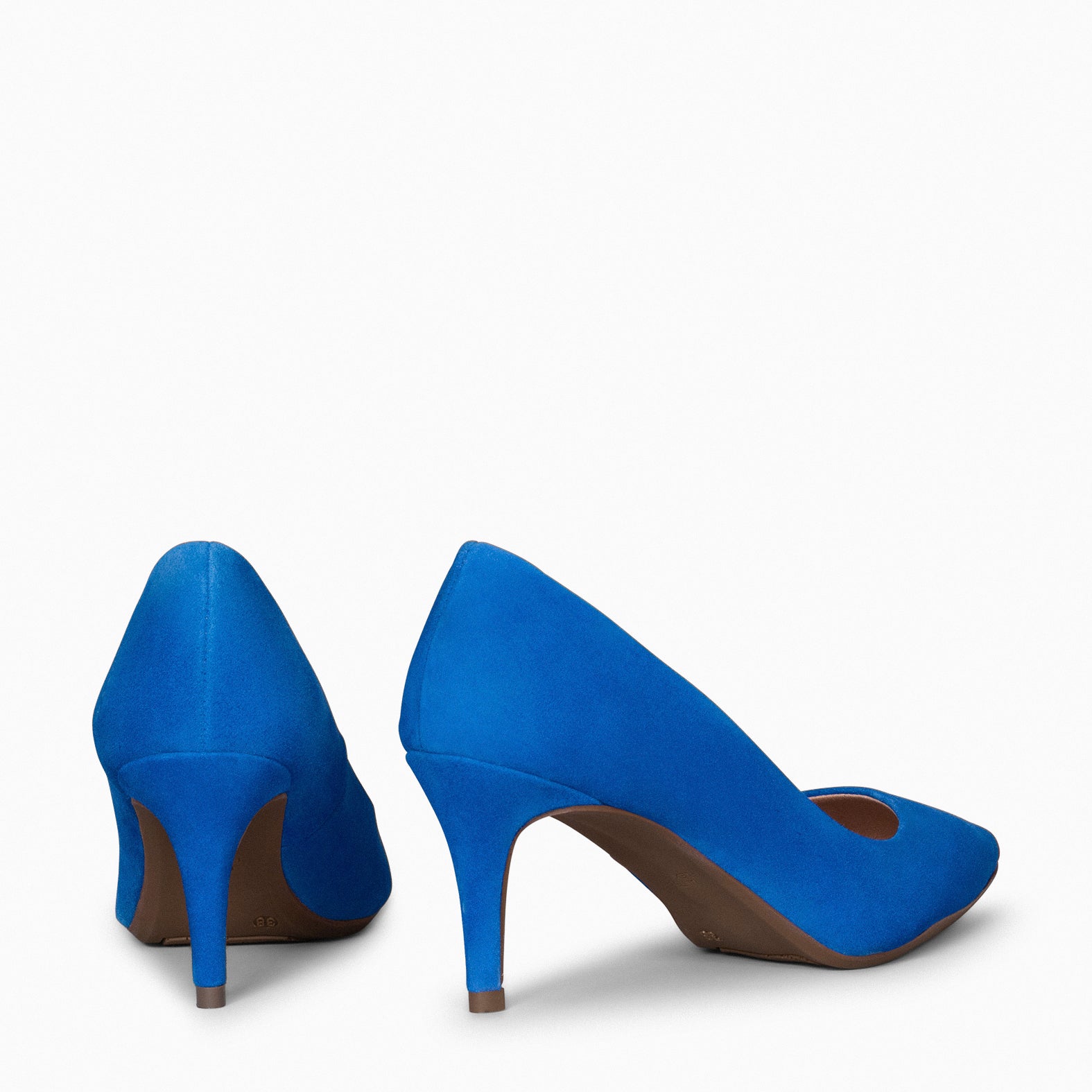 STILETTO – ELECTRIC BLUE suede leather stilettos
