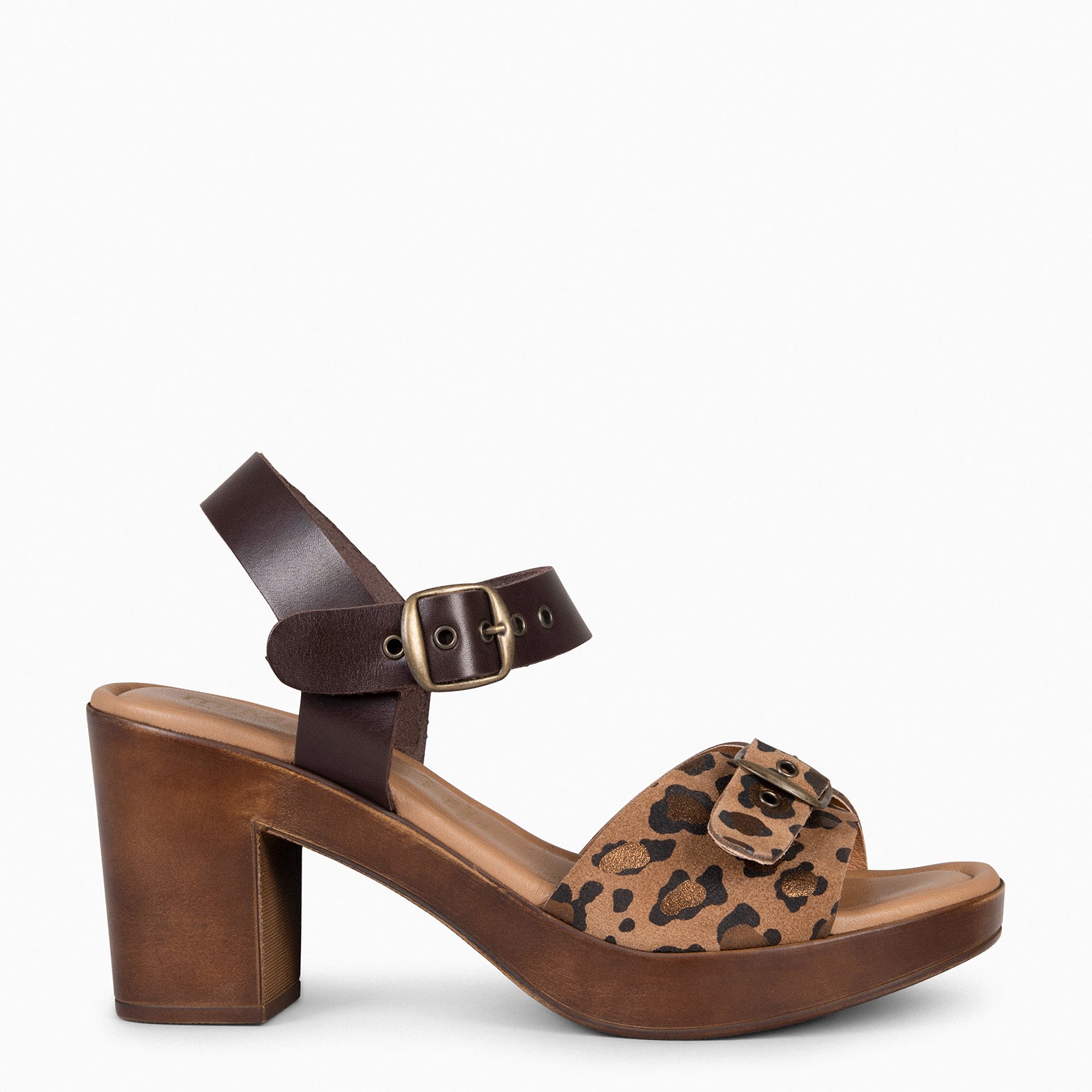 CLEO – LEOPARD Buckle sandal  