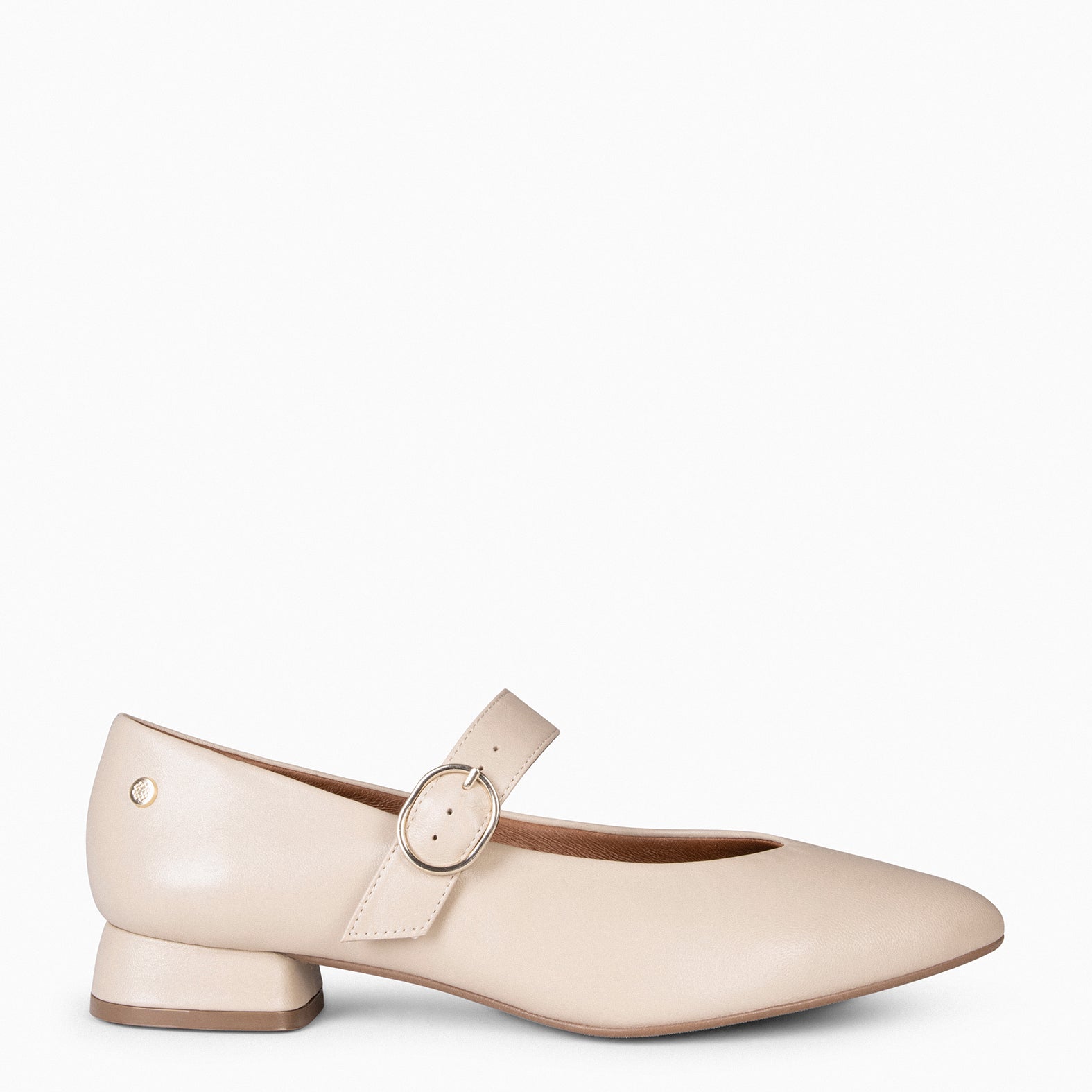 MENCIA – BEIGE Low-heeled mary-janes