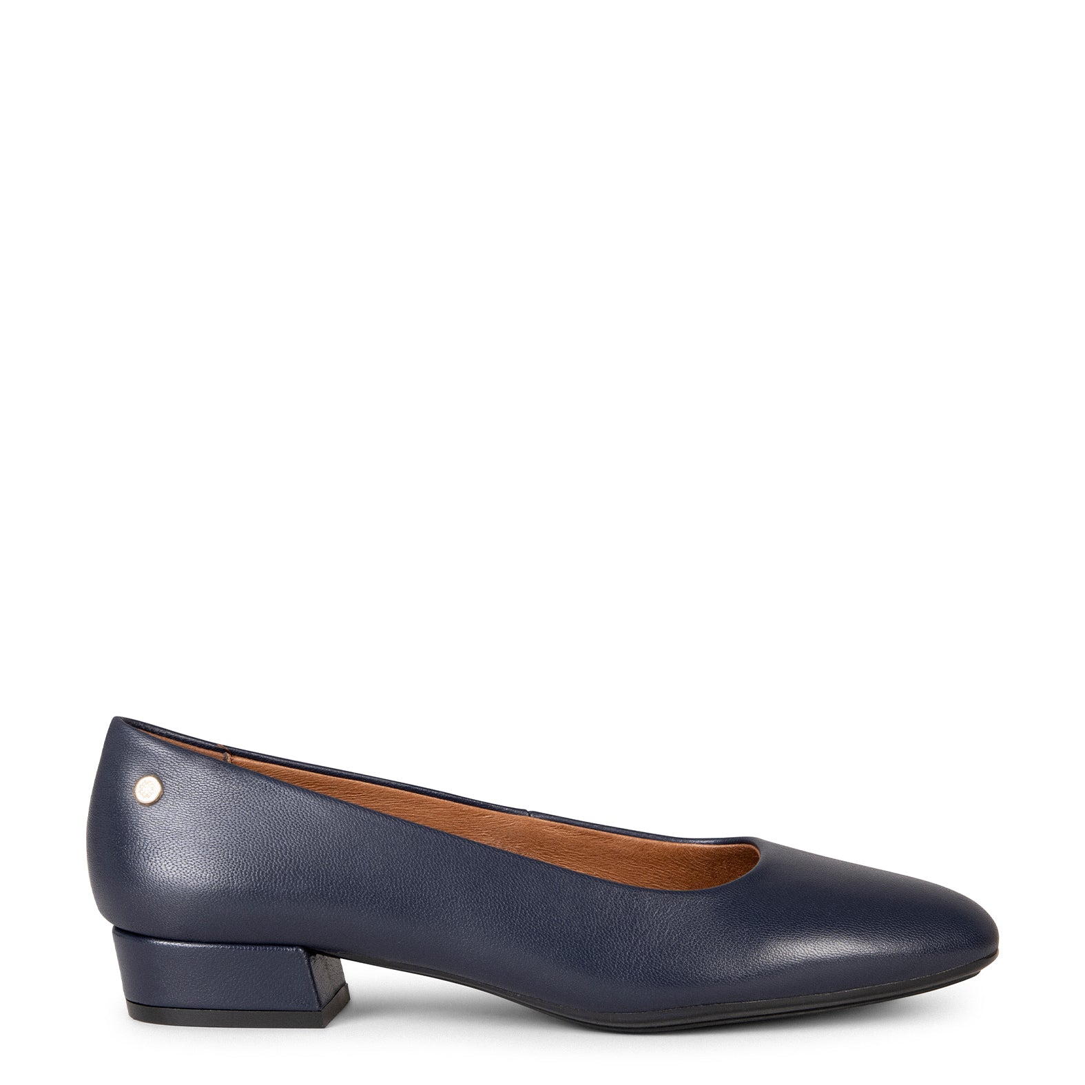 URBAN XS –  NAVY low-heeled suede shoes