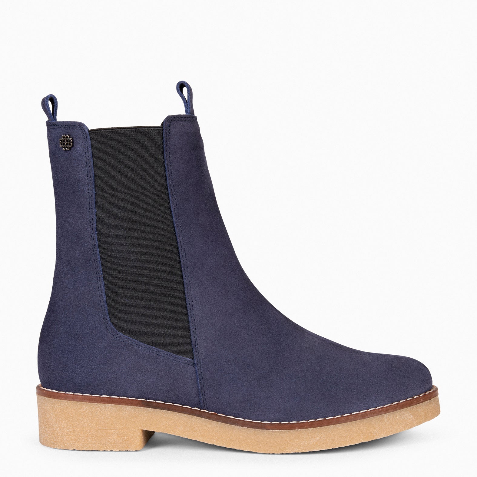 PORTLAND - Bottines Chelsea en daim hydrofuge BLEU MARINE