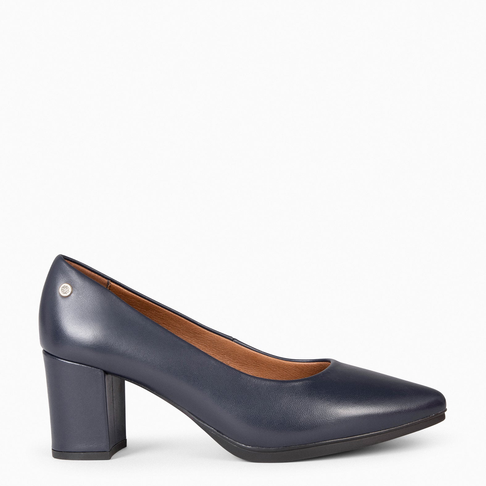 URBAN S SALON – NAVY nappa leather mid heel