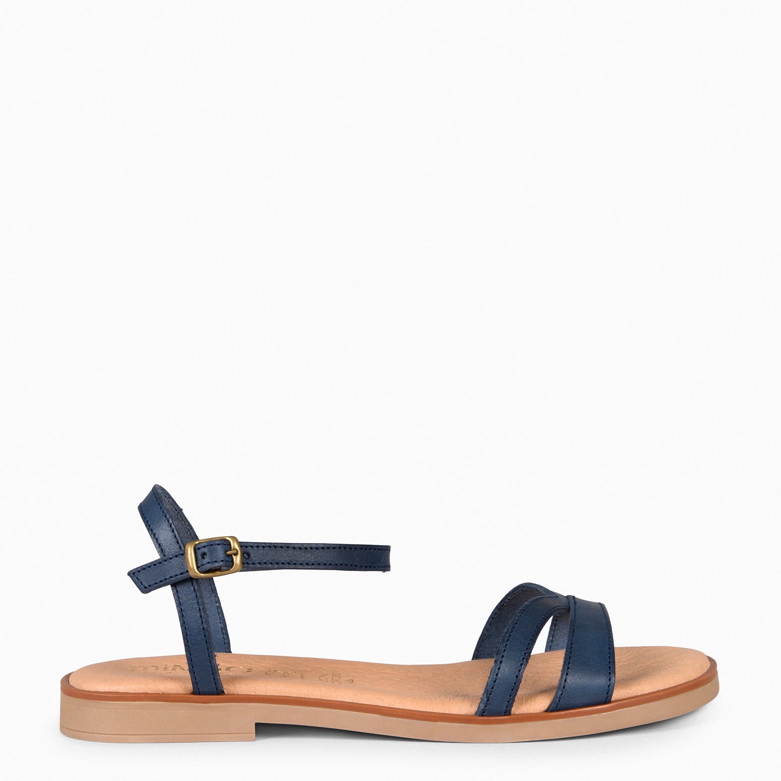 YAUNDE - NAVY Elegant Flat Sandals