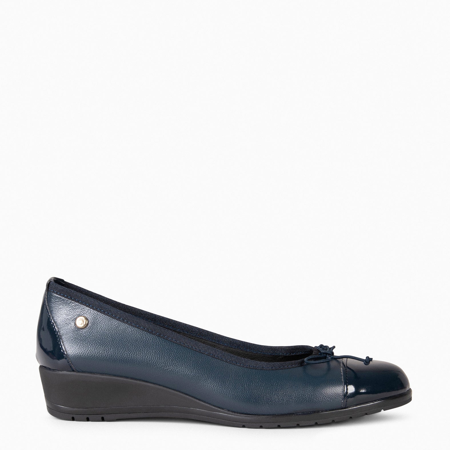 NORINA – Ballerines compensées BLEU MARINE