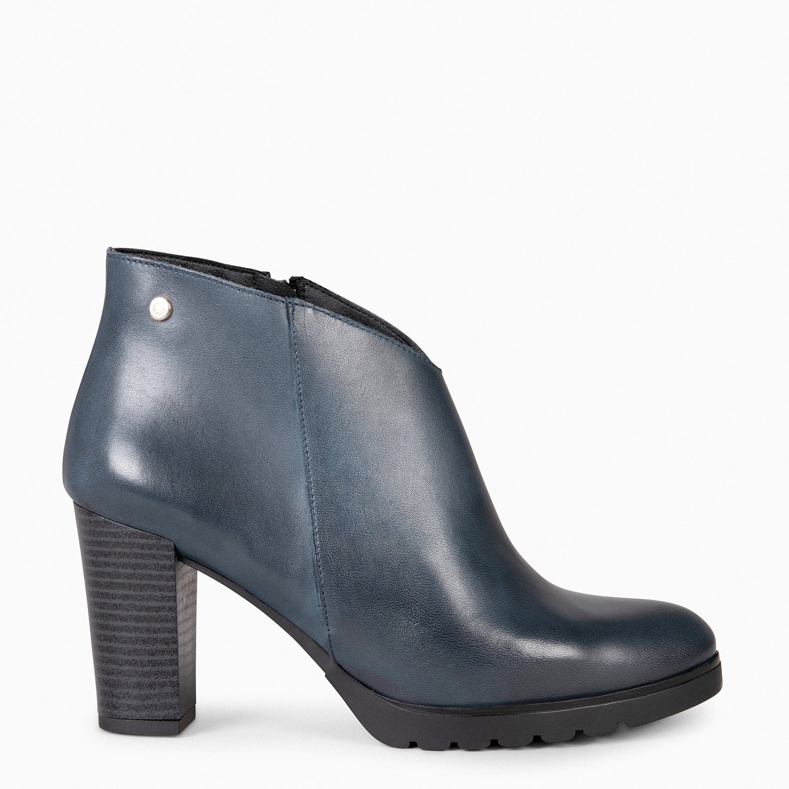 CLASSIC - Botins de mulher com salto AZUL-MARINHO