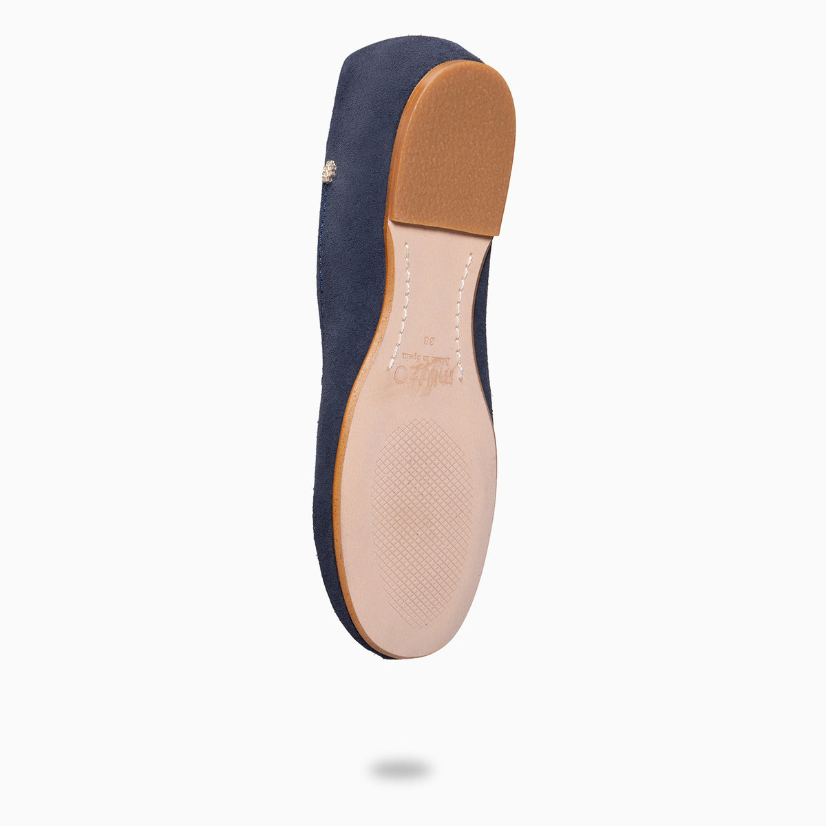 HANOI - NAVY Suede leather Ballerinas