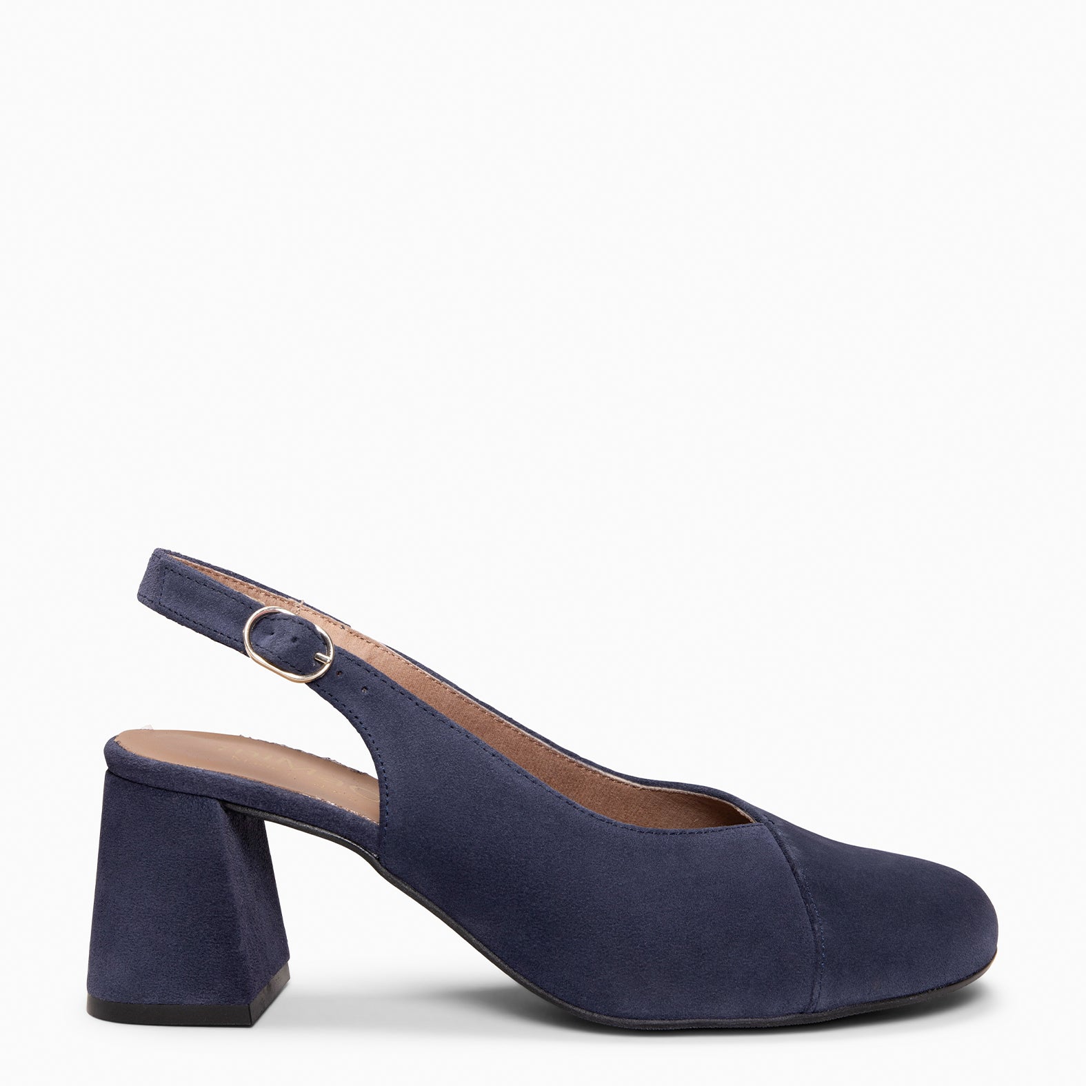 VEGA – Zapato de tacón ancho destalonado MARINO