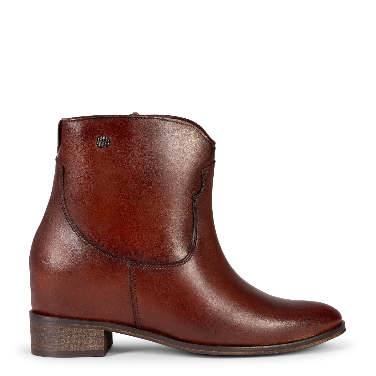 JESSY – BROWN Low heel booties 