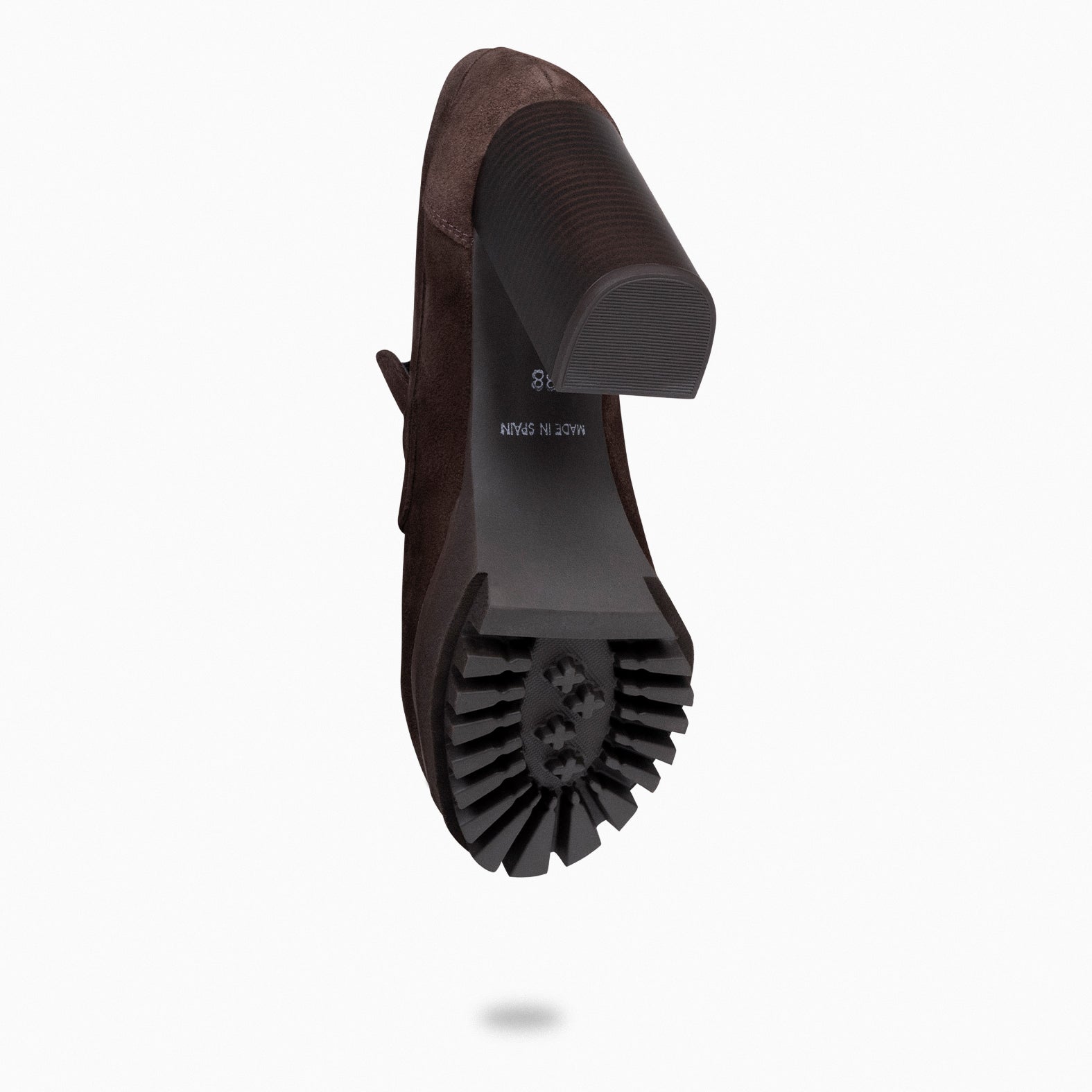 TREND – BROWN high heel moccasins with platform 