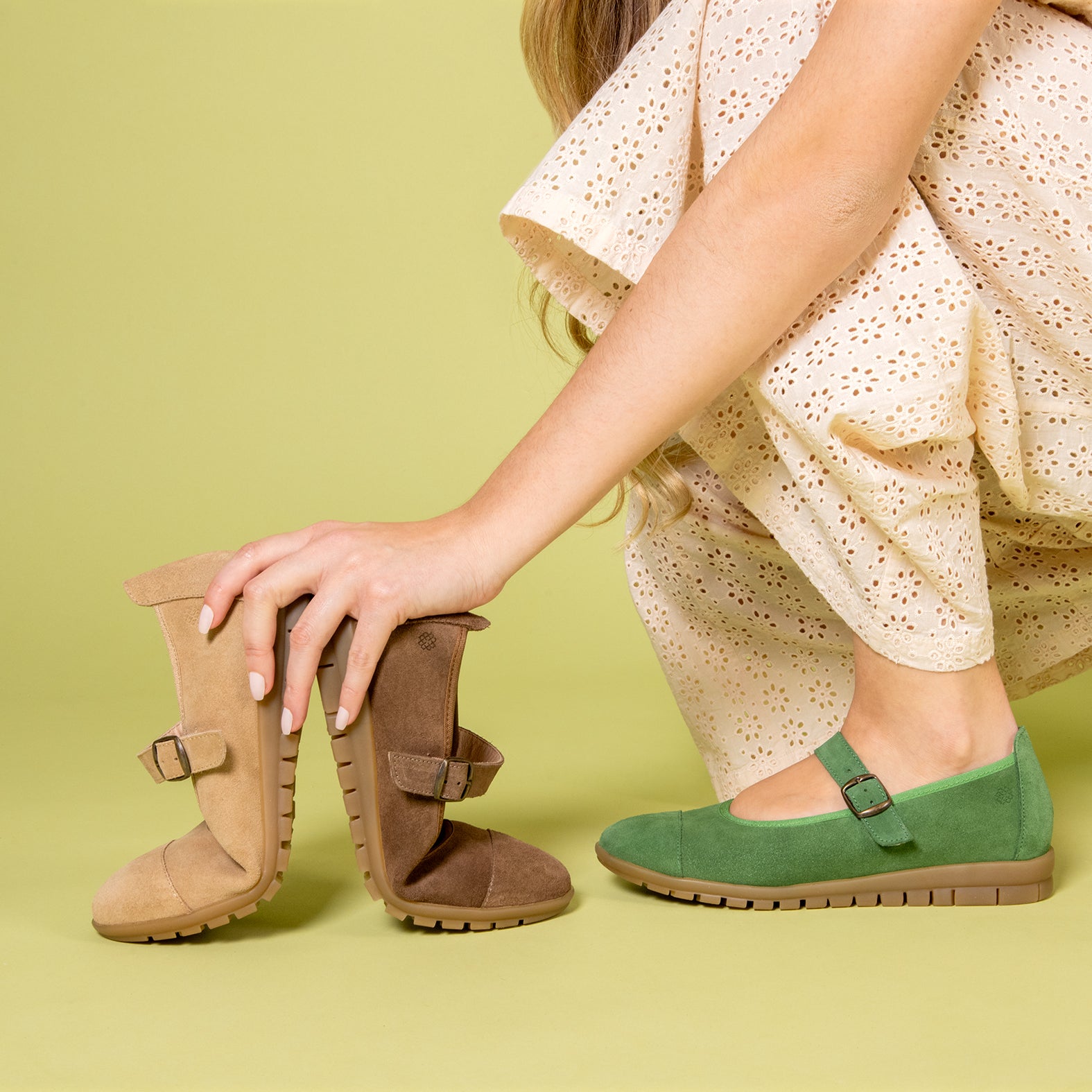 MICAELA - TAUPE SUEDE MARY JANES 