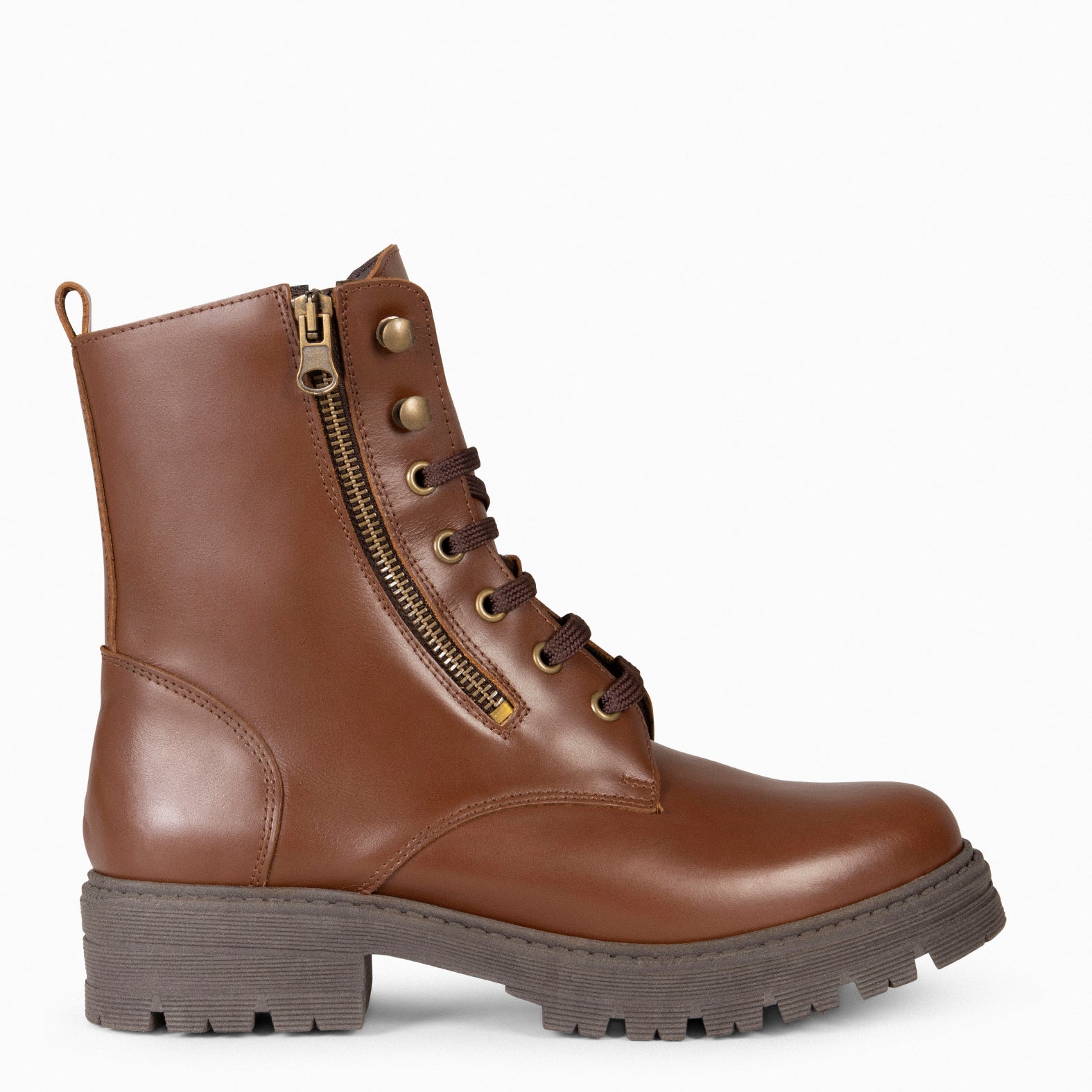 MILITAR – Botas militares de mujer MARRON