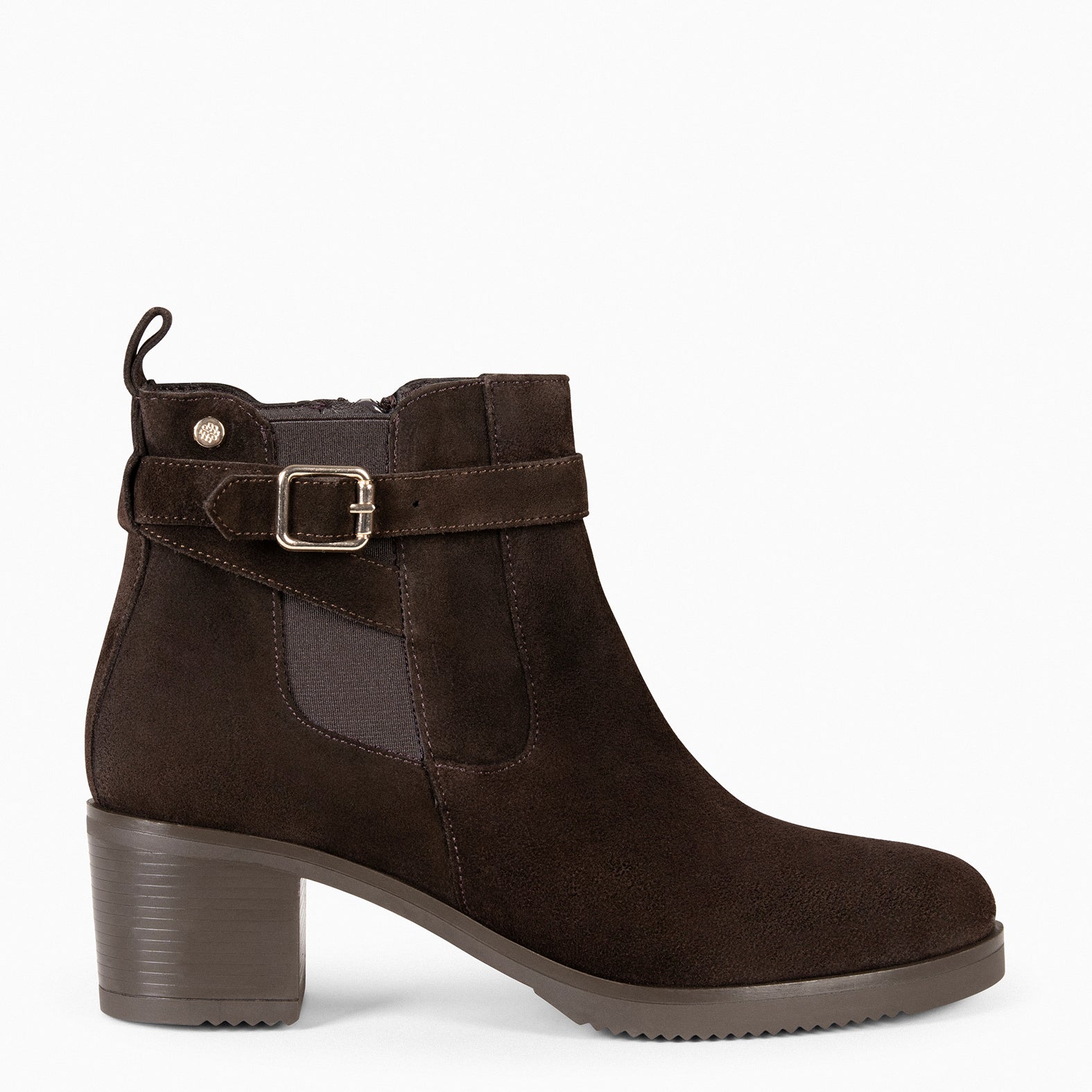 LEMY – Bottines élégantes en daim MARRON