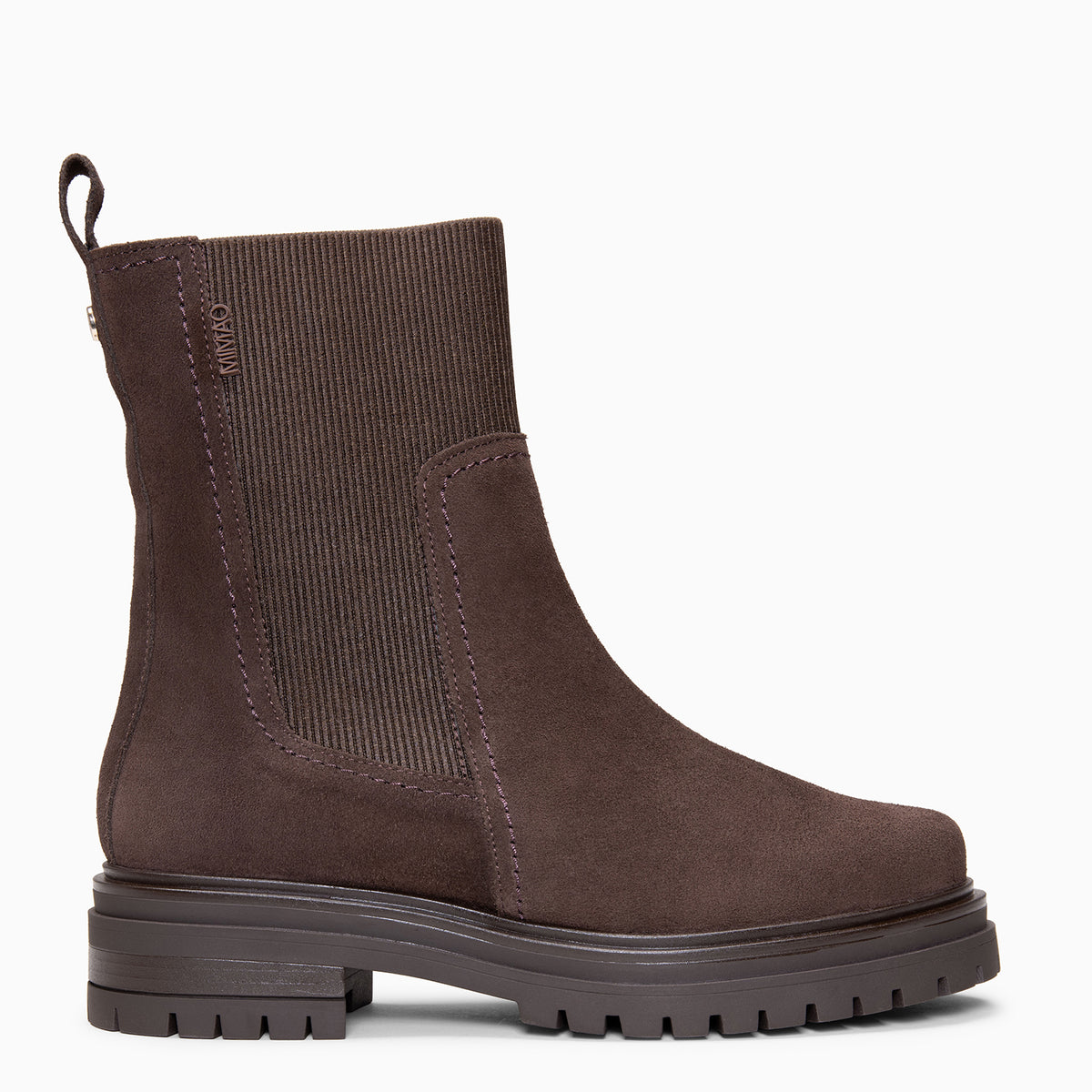 ROBIN - Brown leather high chelsea boots