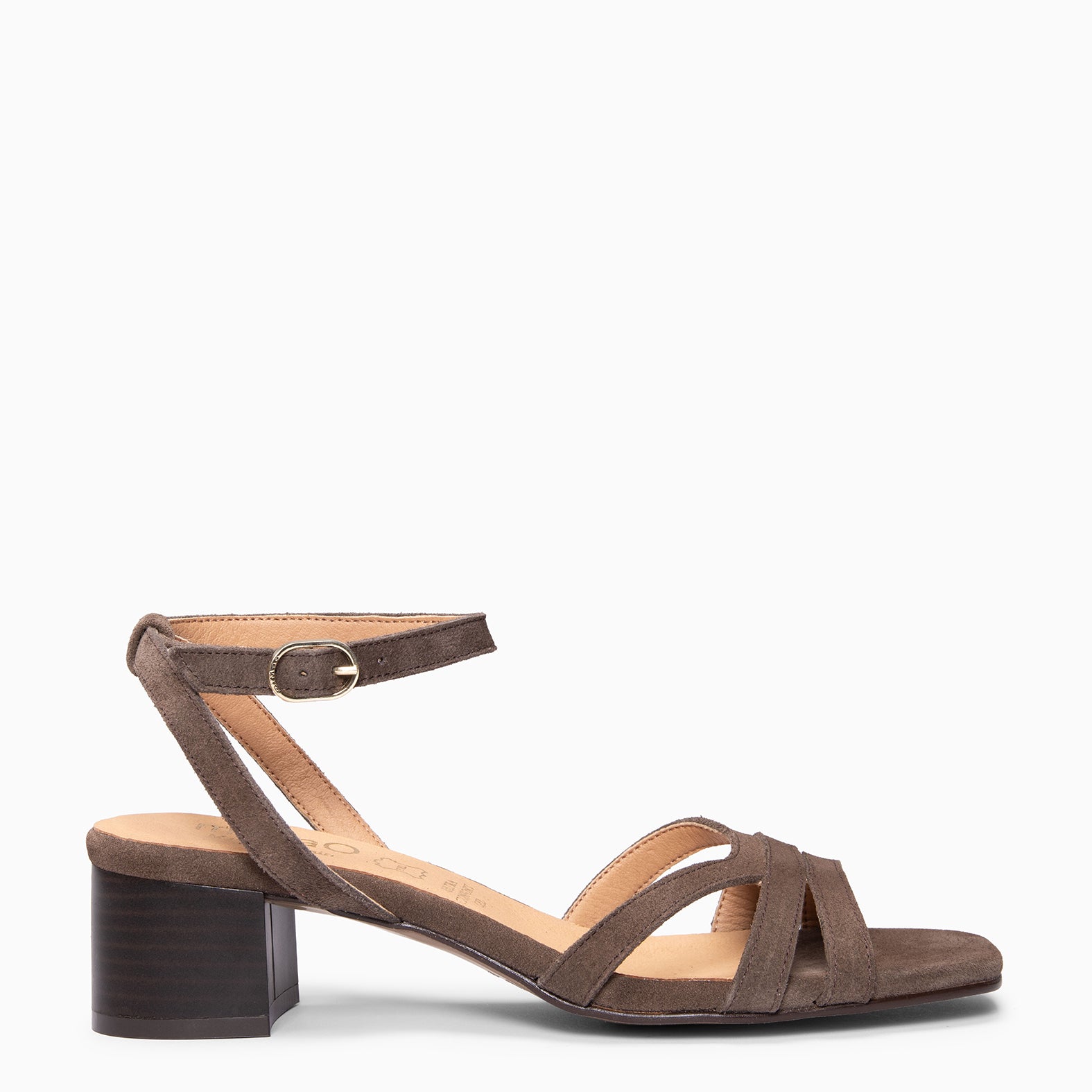 LINDA - Sandalia de tacón MARRON
