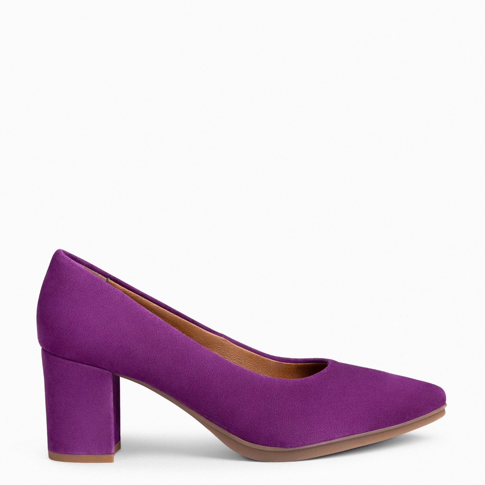 URBAN S - PURPLE mid-heeled suede shoes