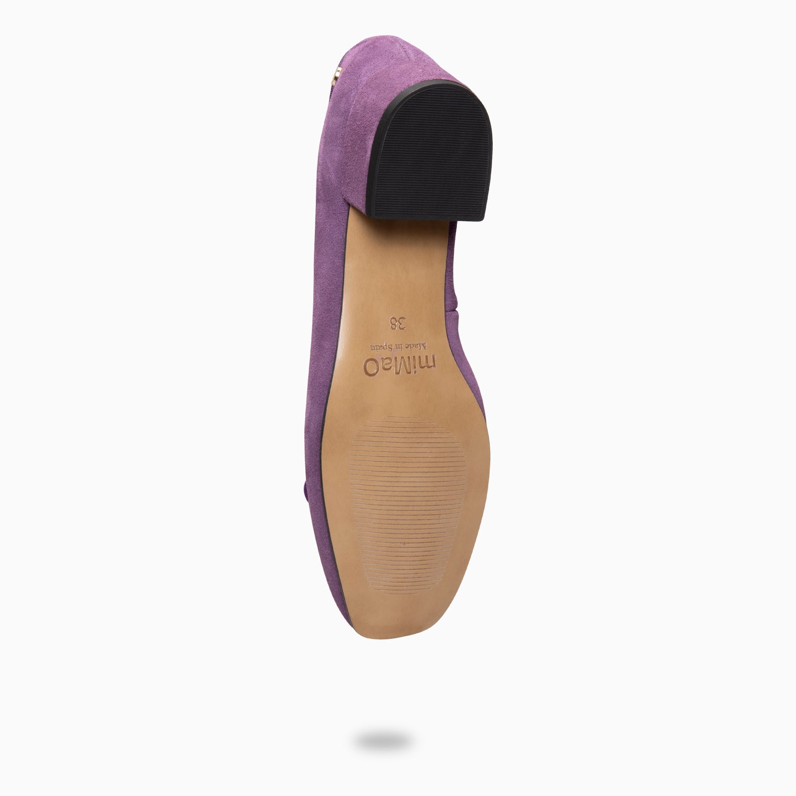 NINA – PURPLE Ballerina low heel in suede leather