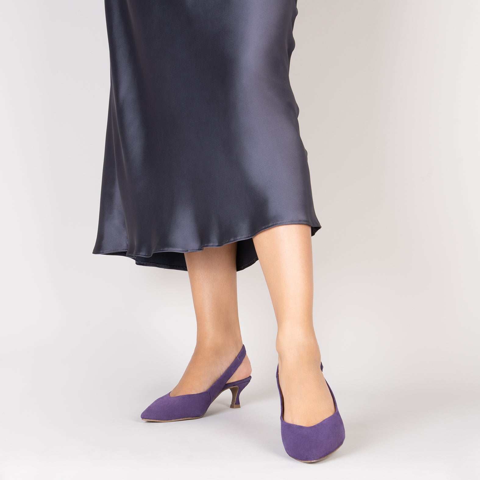 CARMEN – PURPLE low heel slingback