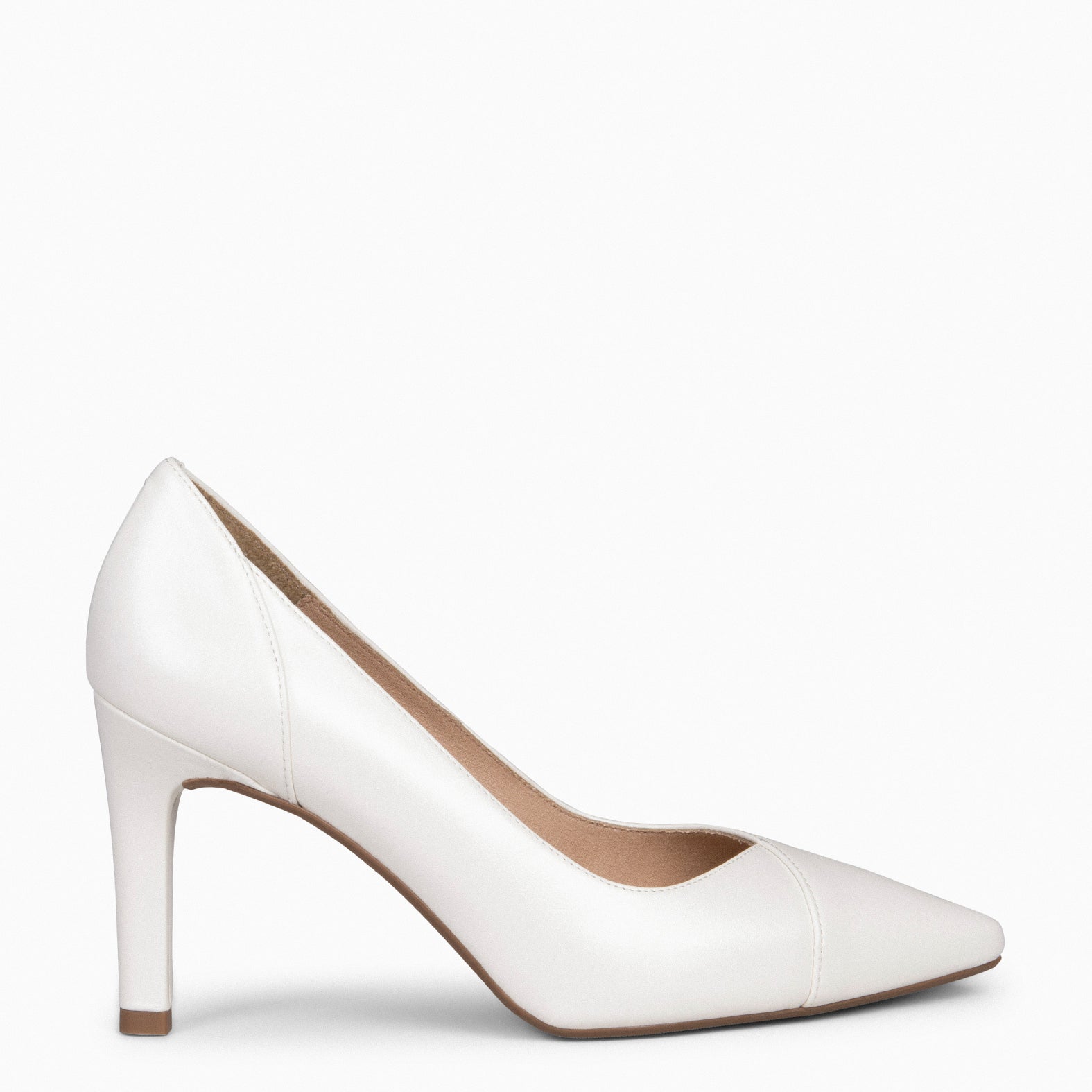 Zapato blanco discount mujer tacon ancho