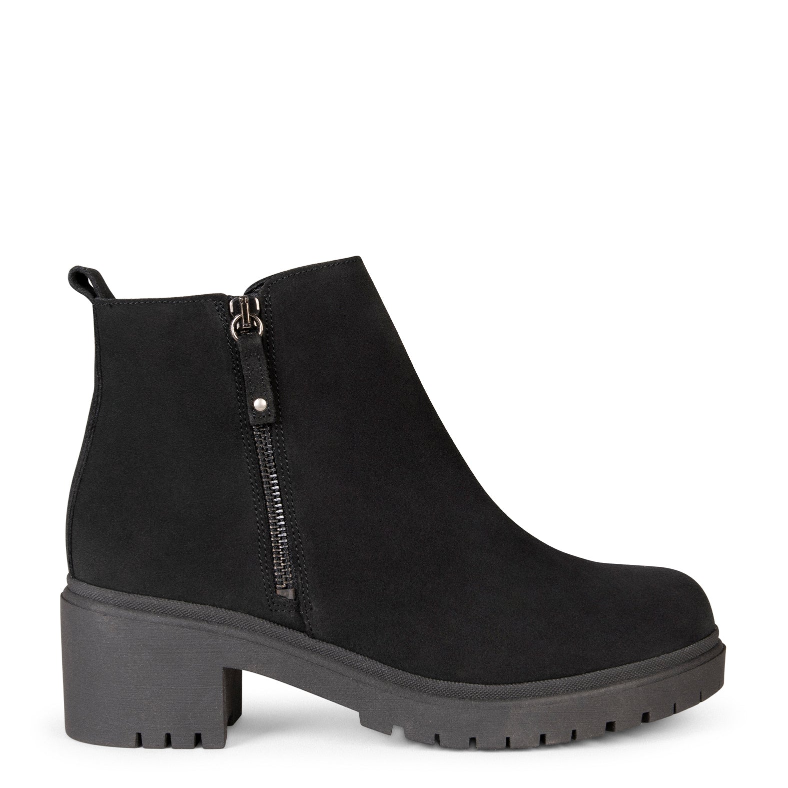 POP – Bottines en daim hydrofuge NOIR