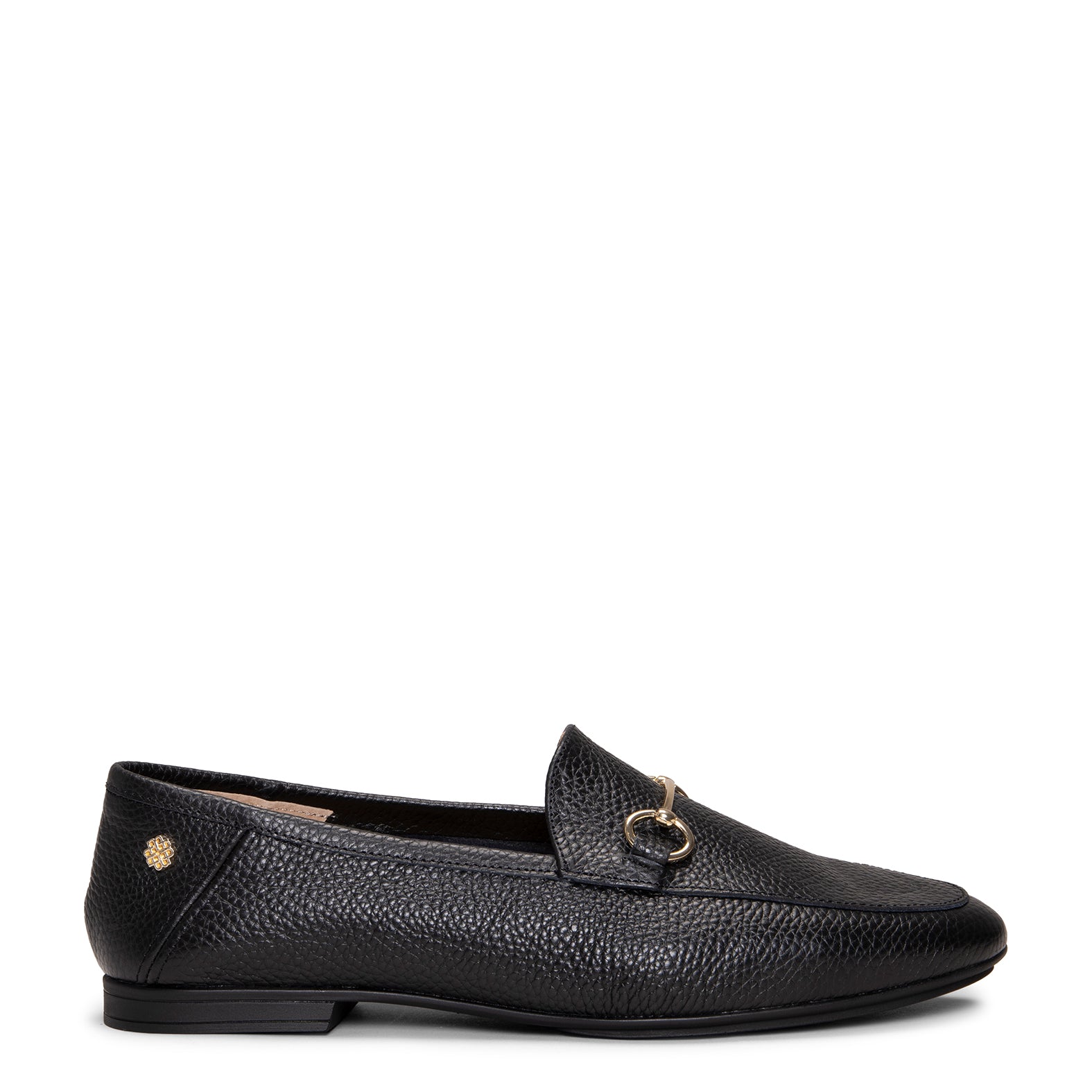STYLE - BLACK MOCCASIN WITH METALLIC EMBELLISHMENT