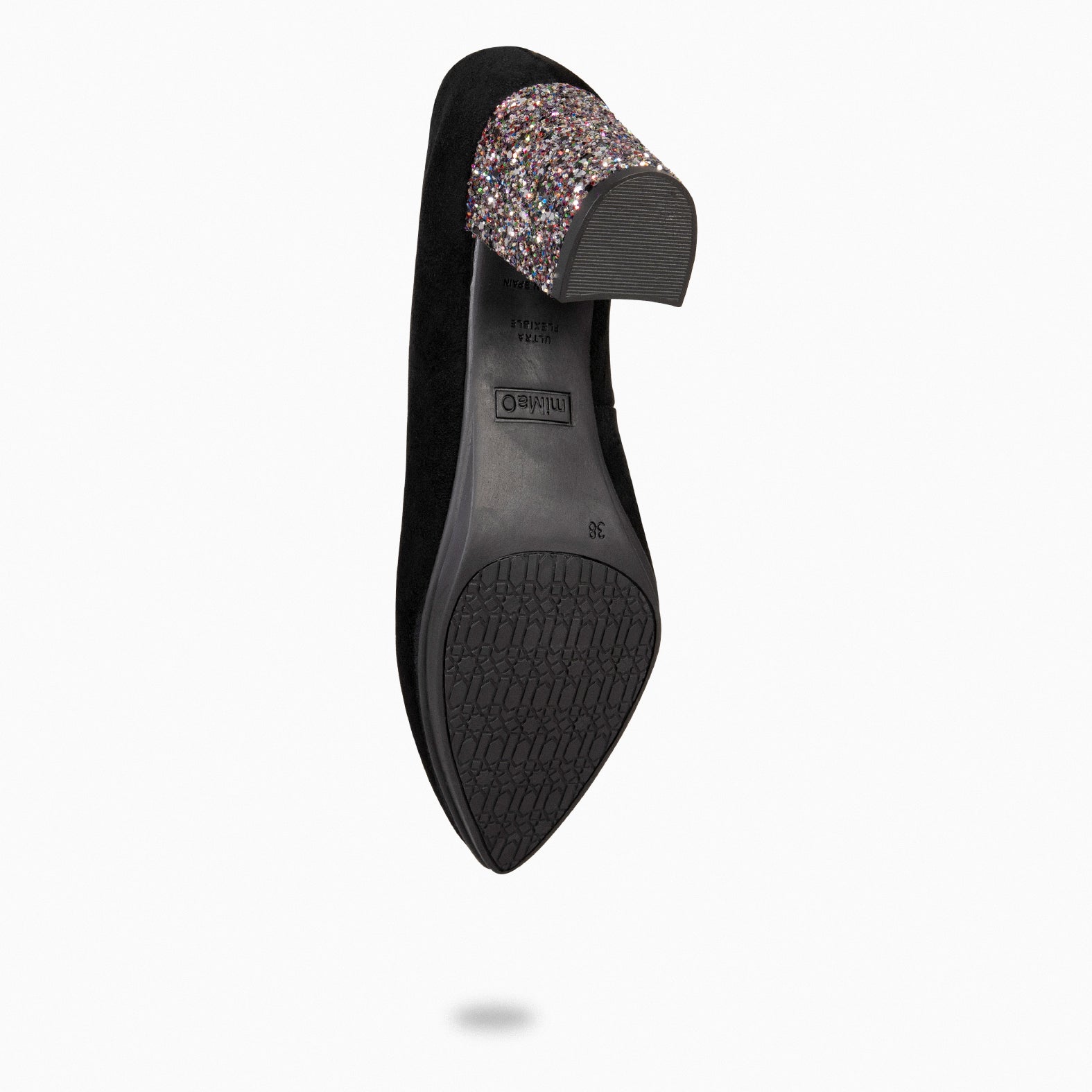 URBAN S GLITTER – Escarpins à talon paillettes NOIR PAILLÉTÉ