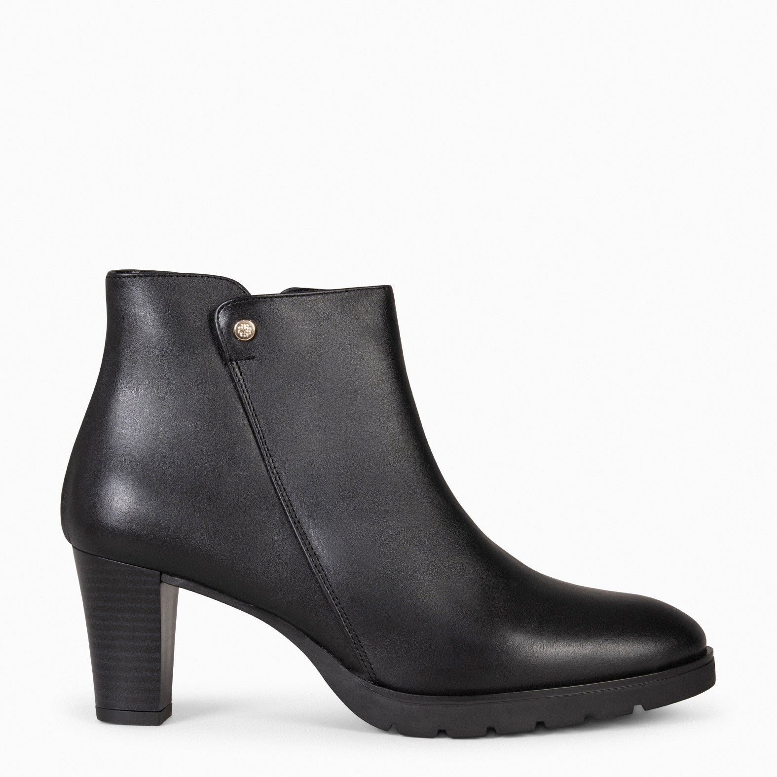 PRAGA – BLACK Booties with heel