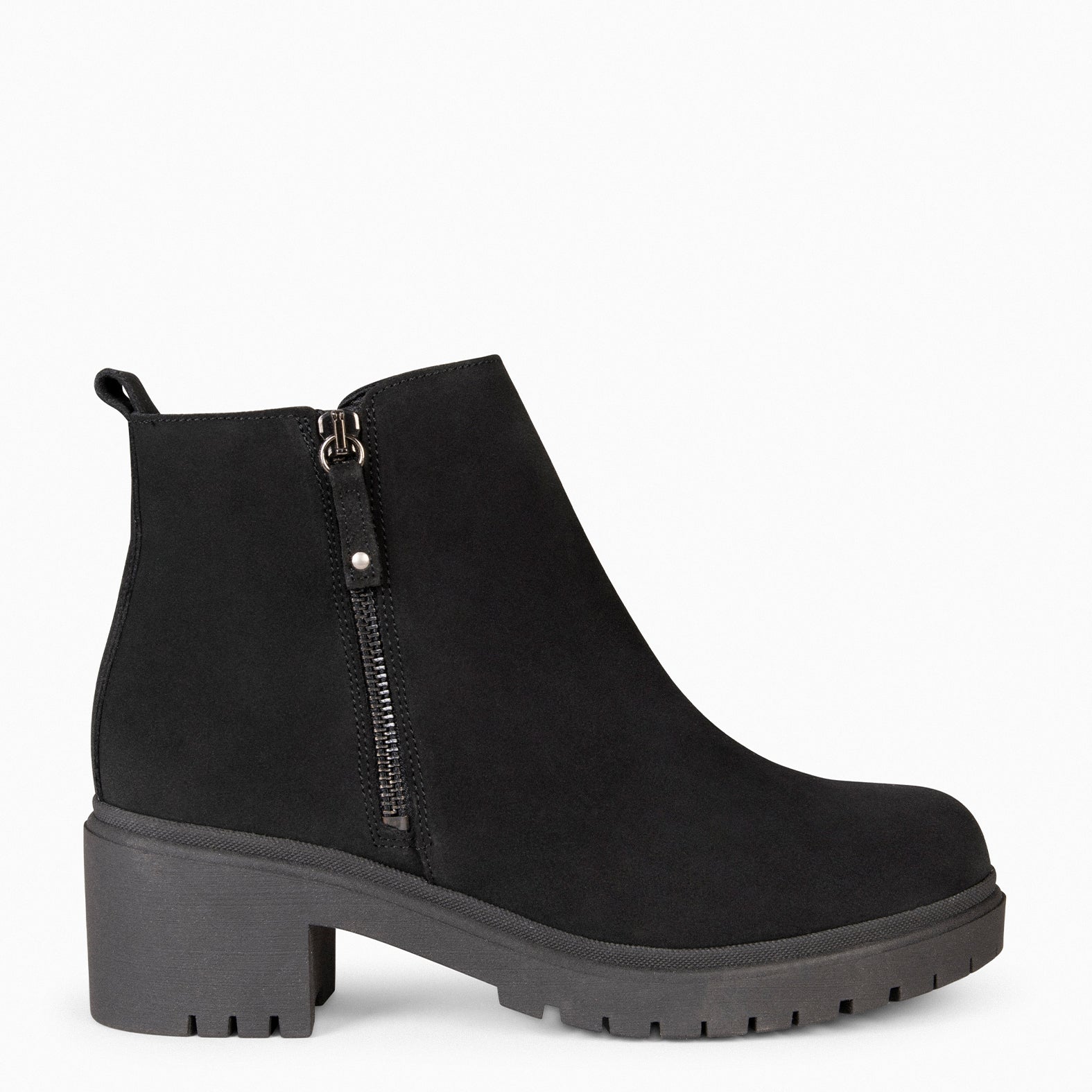 POP – BLACK waterproof leather booties