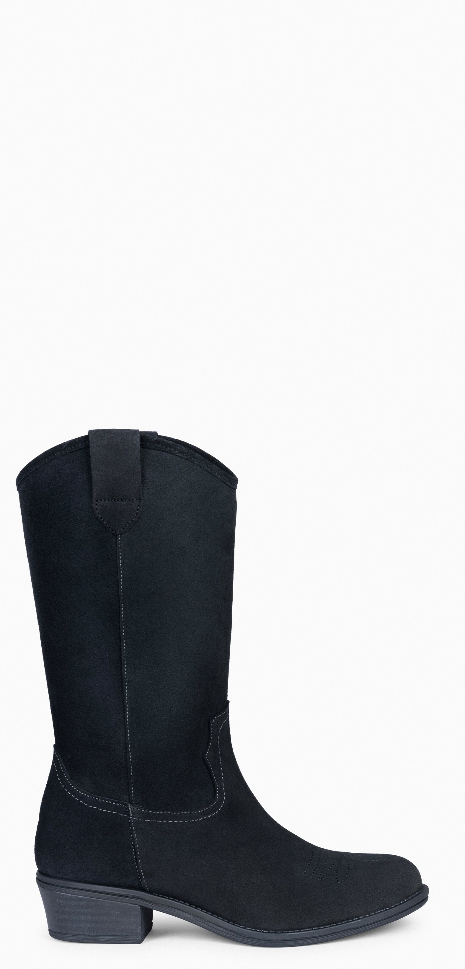 Botas negras de piel para mujer new arrivals