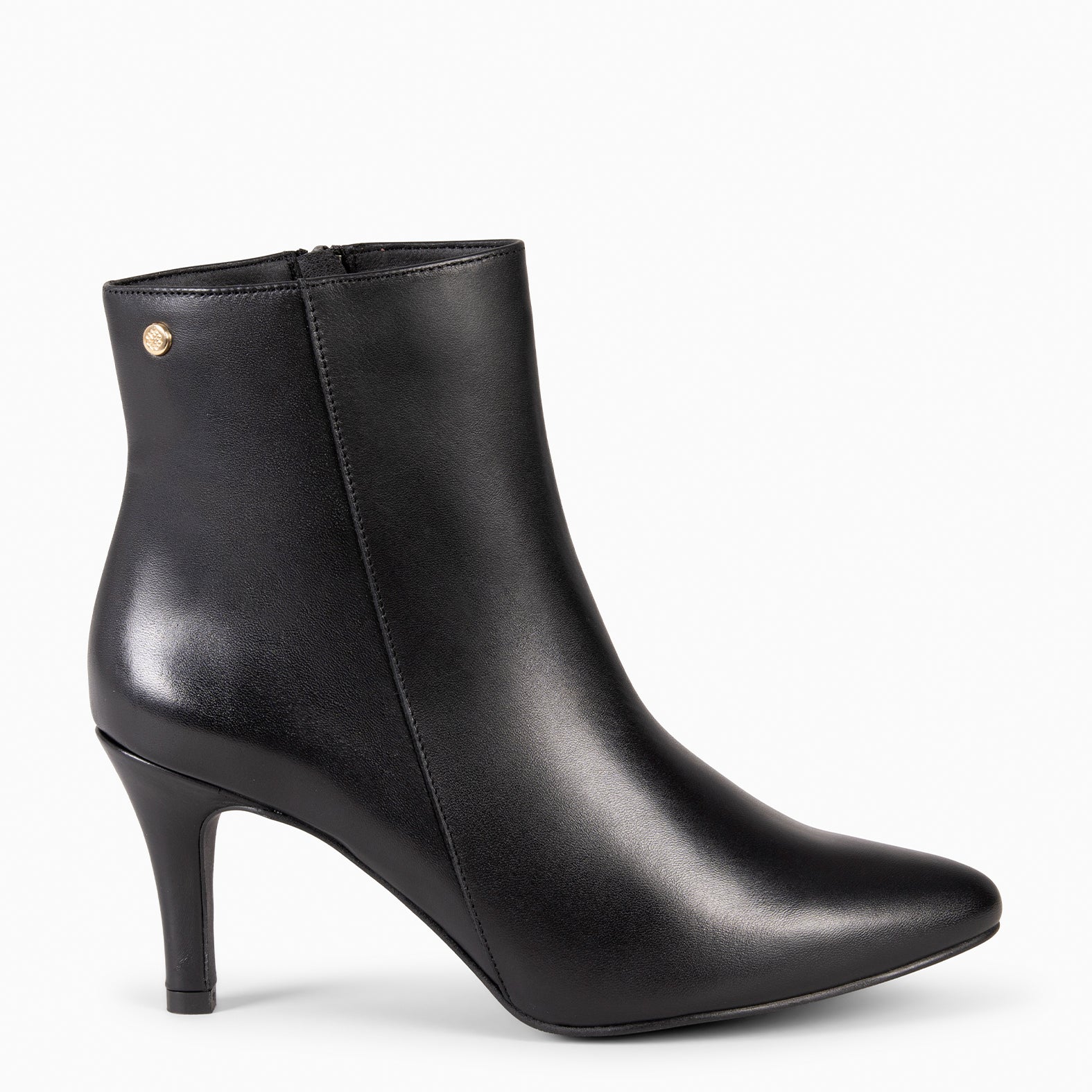 NIGHT – BLACK Booties with fine heel