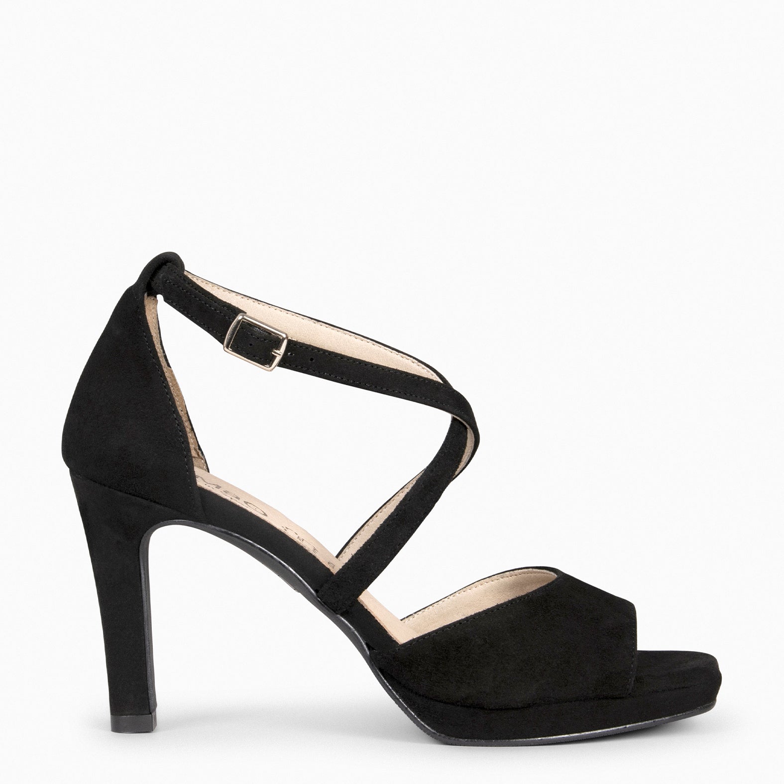 ROSSA - BLACK party sandals with heel