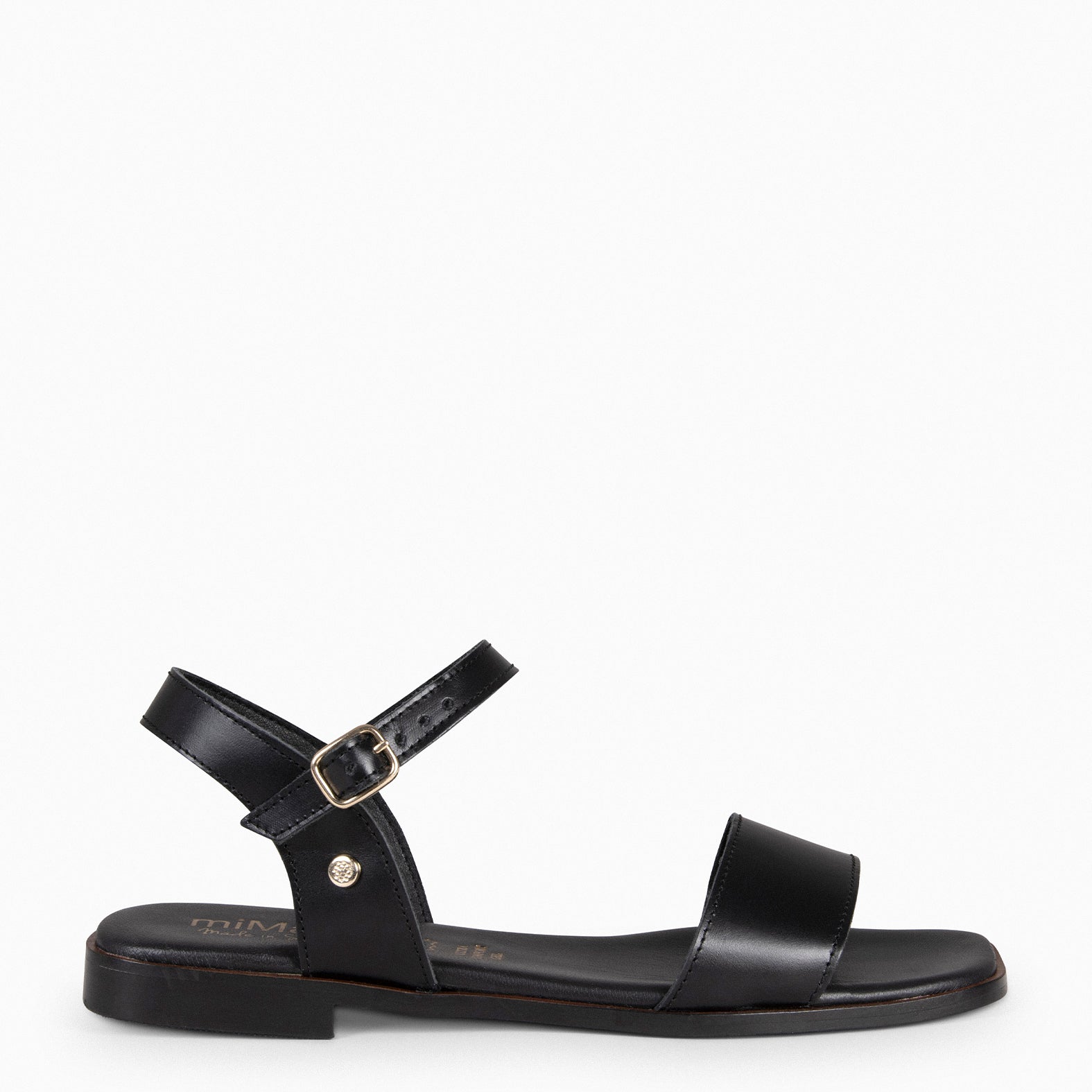 SANTORINI - BLACK Flat Sandals