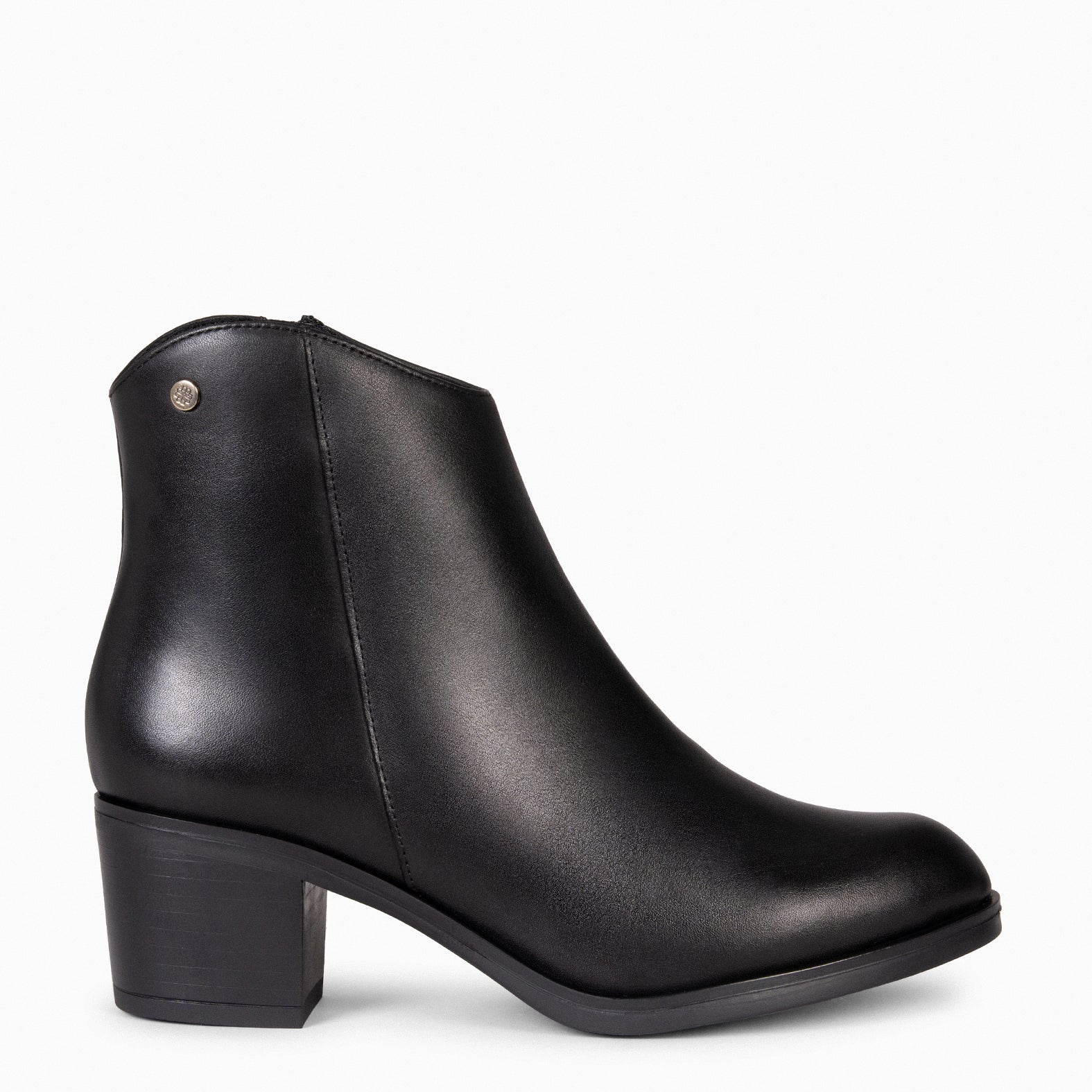 PRESTON – BLACK Booties with wide heel