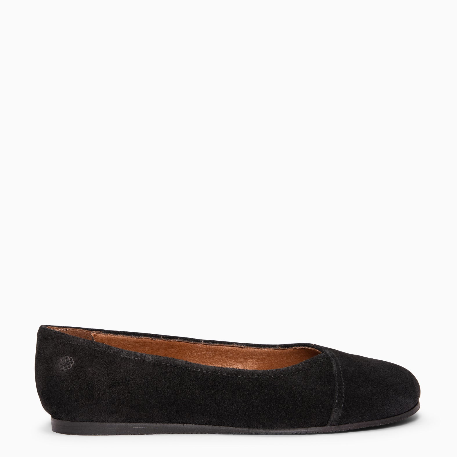 PLUMA - Bailarina baresoft de serraje NEGRO