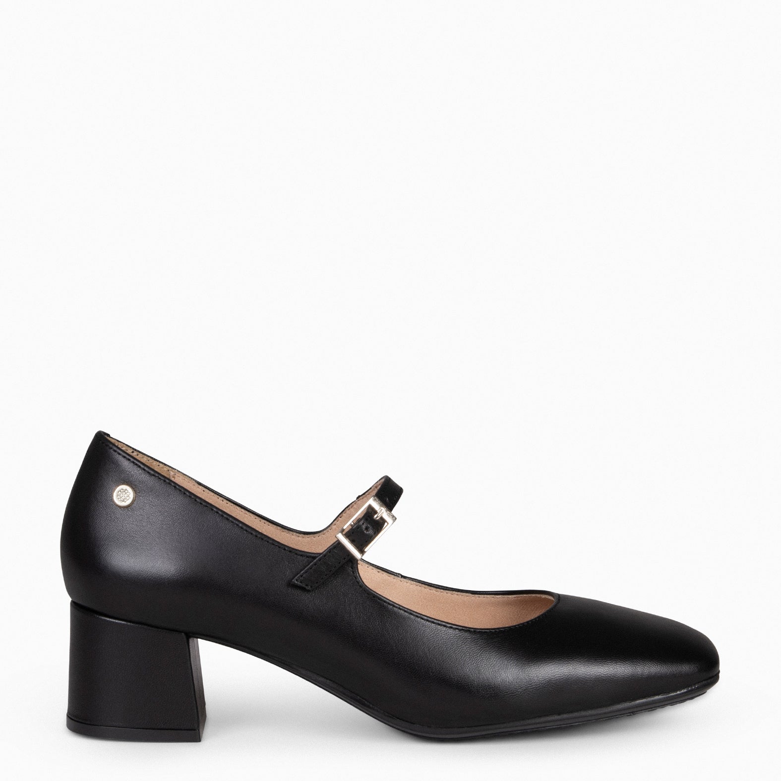 BELLA – BLACK suede leather mary-jane shoes