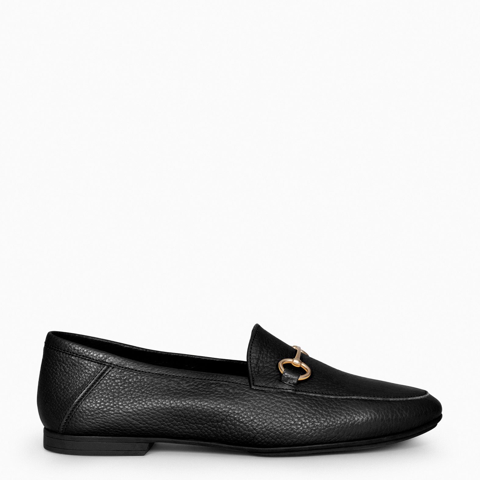 STYLE – Mocassins en cuir souple NOIR