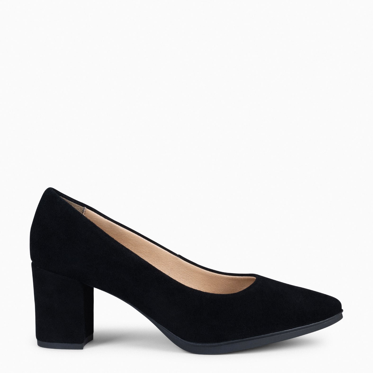 URBAN S – BLACK Suede Mid-Heeled Shoes 