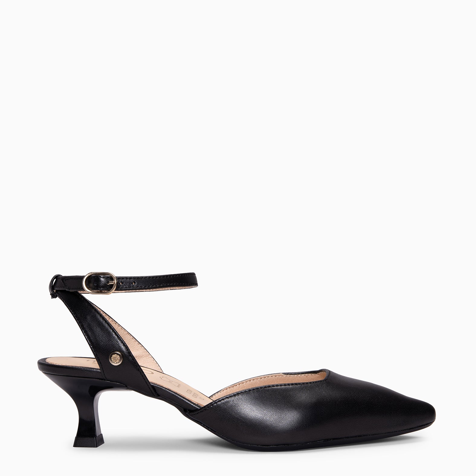 DANIELA - BLACK Kitten heel slingbacks