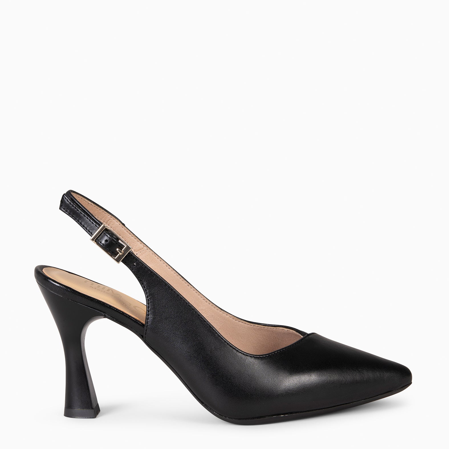 GLAM SLINGBACKS – Escarpins à talon slingbacks en cuir NOIR