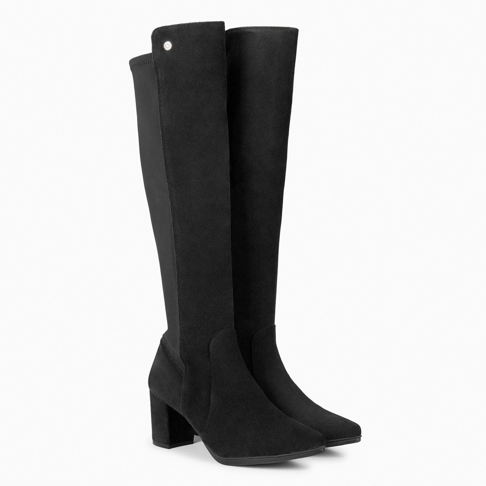 SUNSET – Bottes à talon et tige élastique NOIR