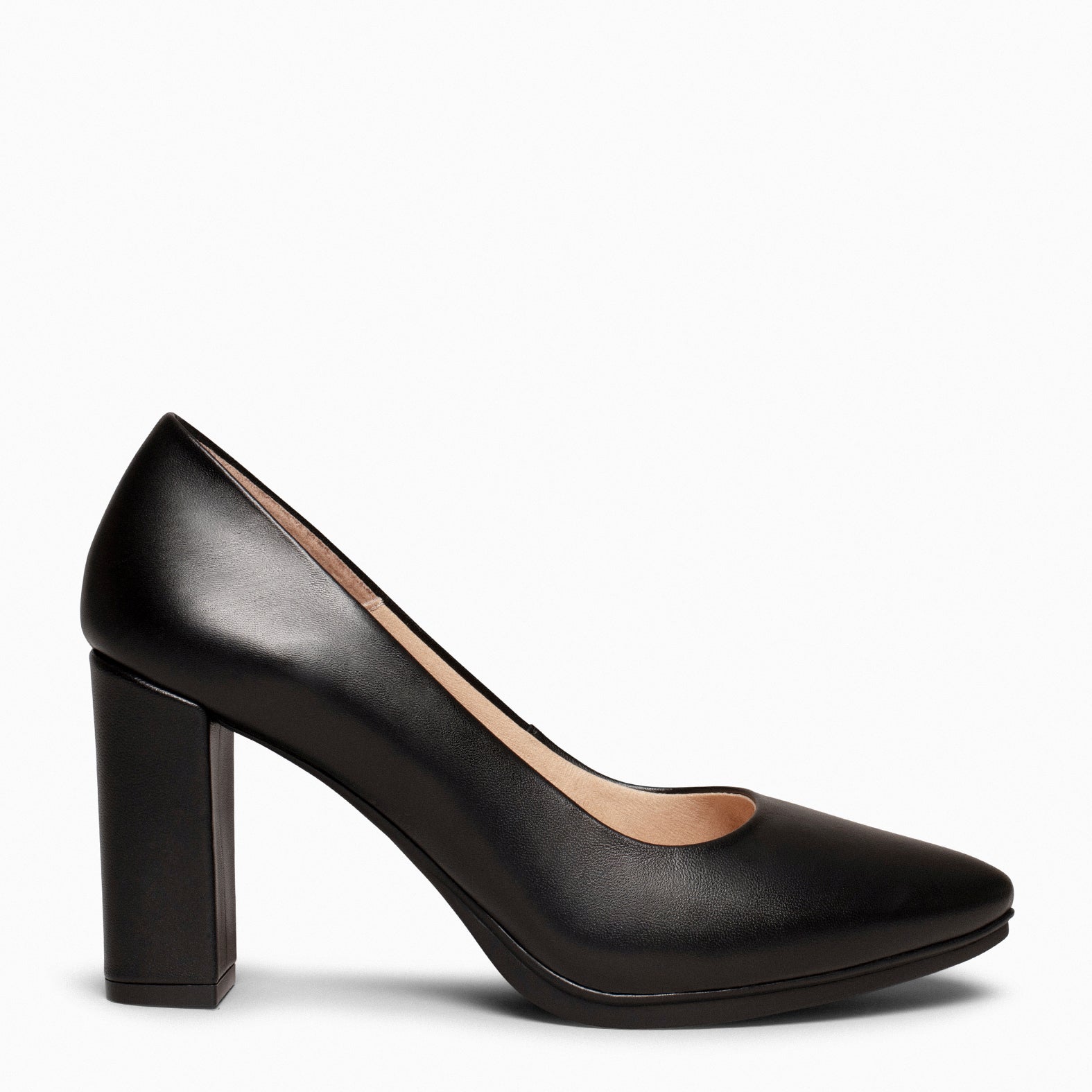 URBAN SALON –  BLACK nappa leather high heel
