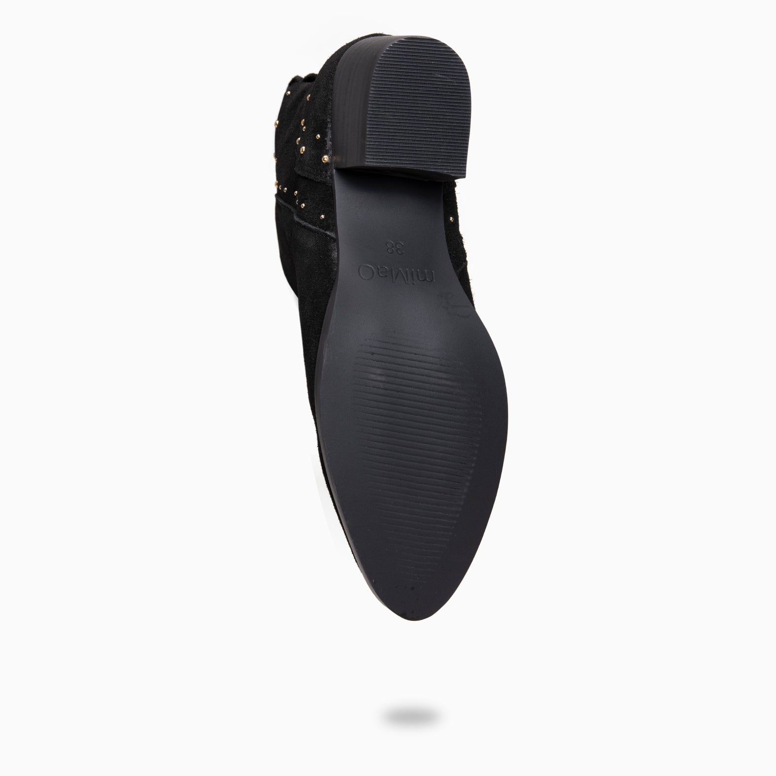 DUSTY - botins em pele rachada com tachas PRETO