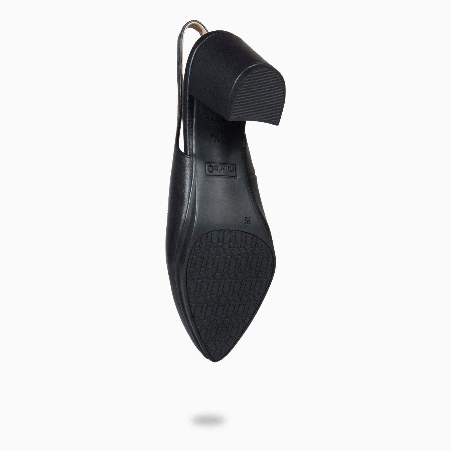 KYARA - Zapato Destalonado con tacón NEGRO